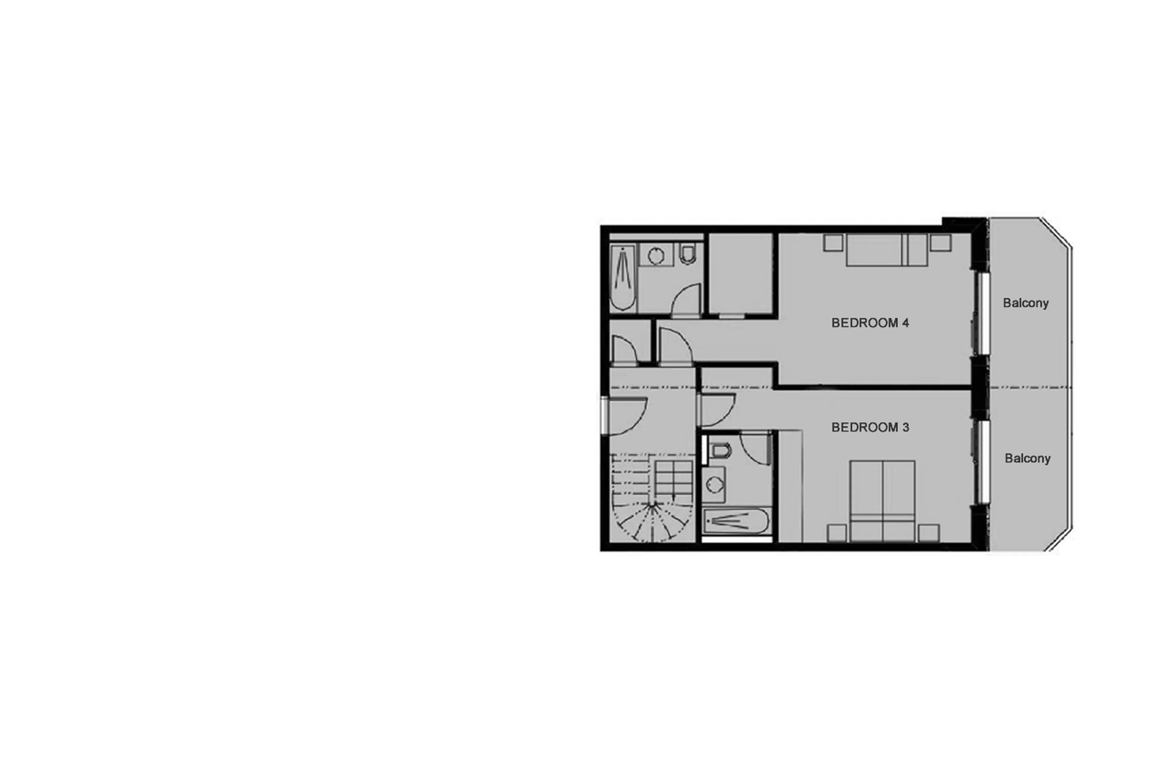 Level 4 floor plan of Royal Penthouse in Villars-sur-Ollon