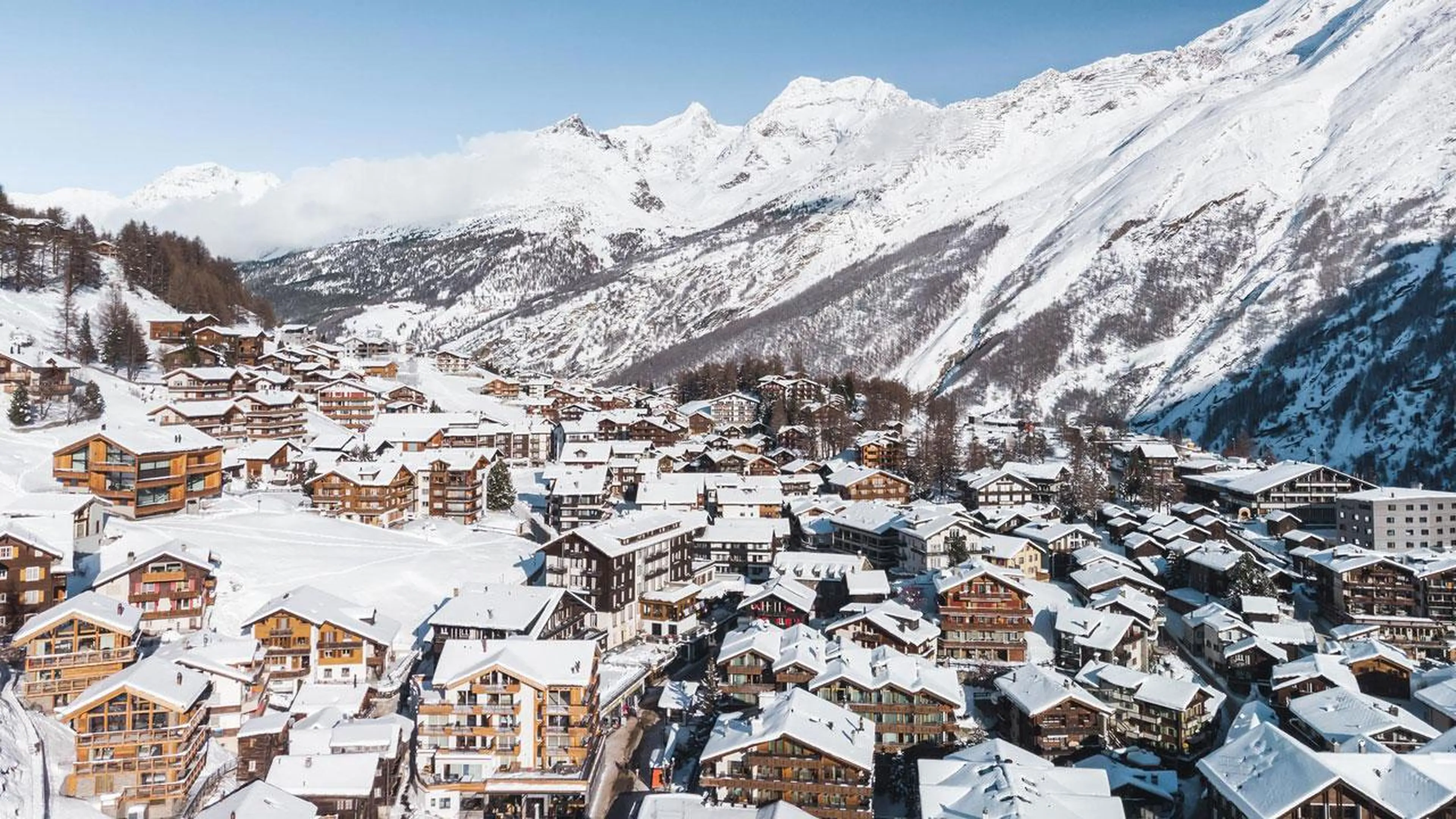 View of Saas Fee ski resort