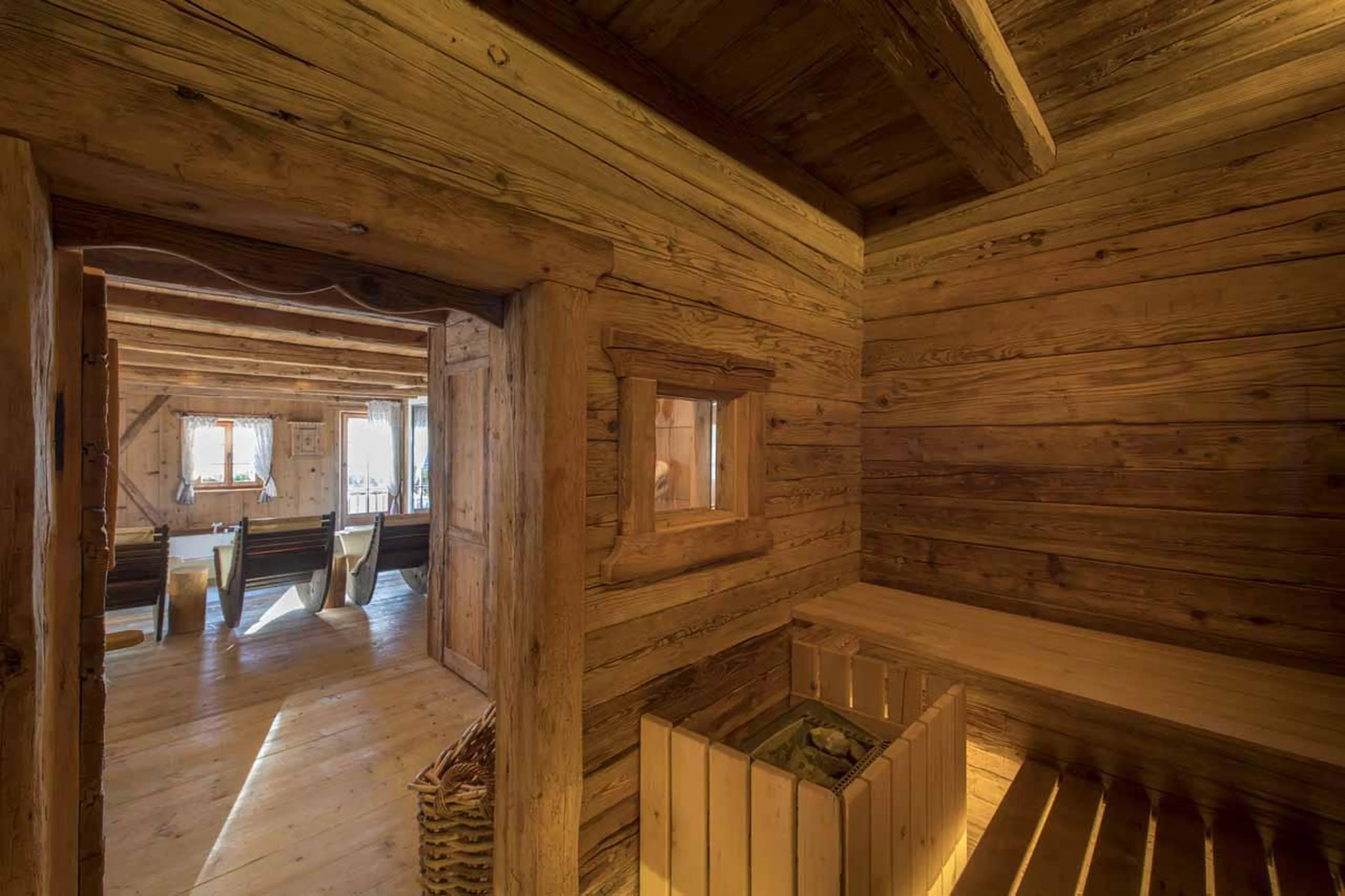 Finnish sauna at San Lorenzo Mountain Lodge in Kronplatz