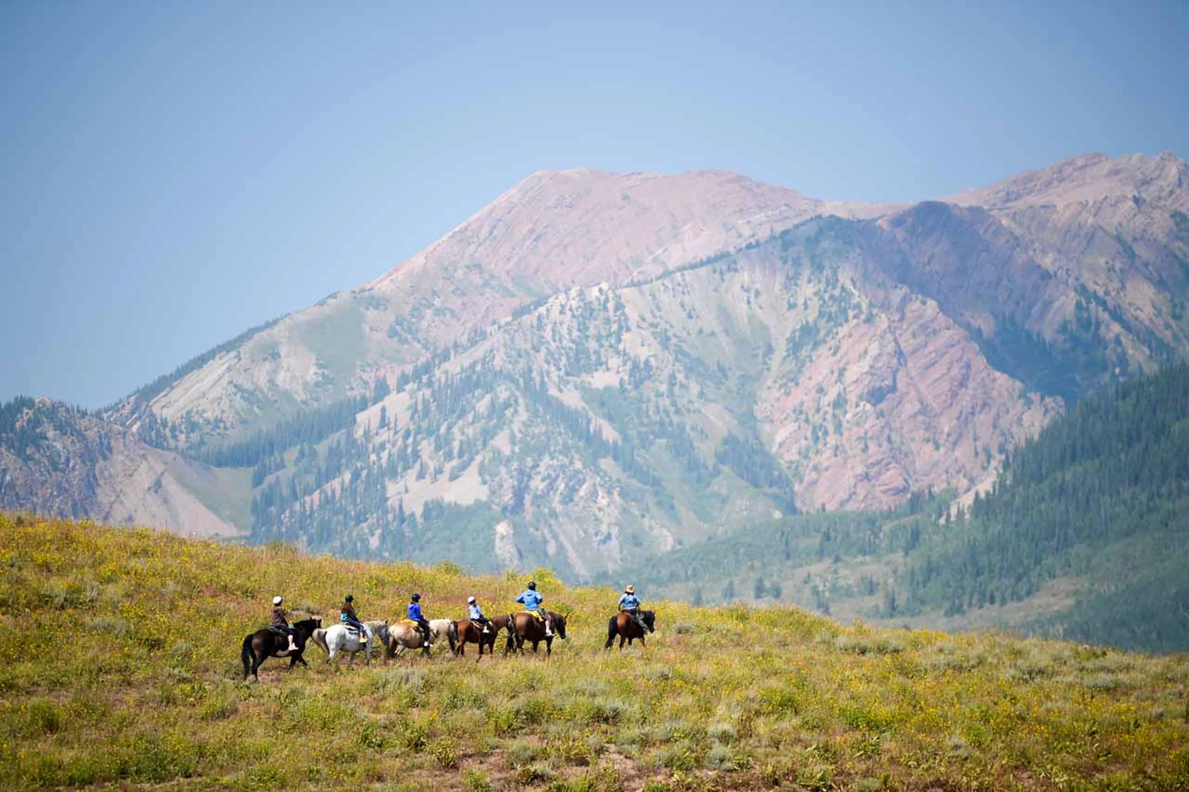 Horse riding at Scarp Ridge Lodge in Crested Butte