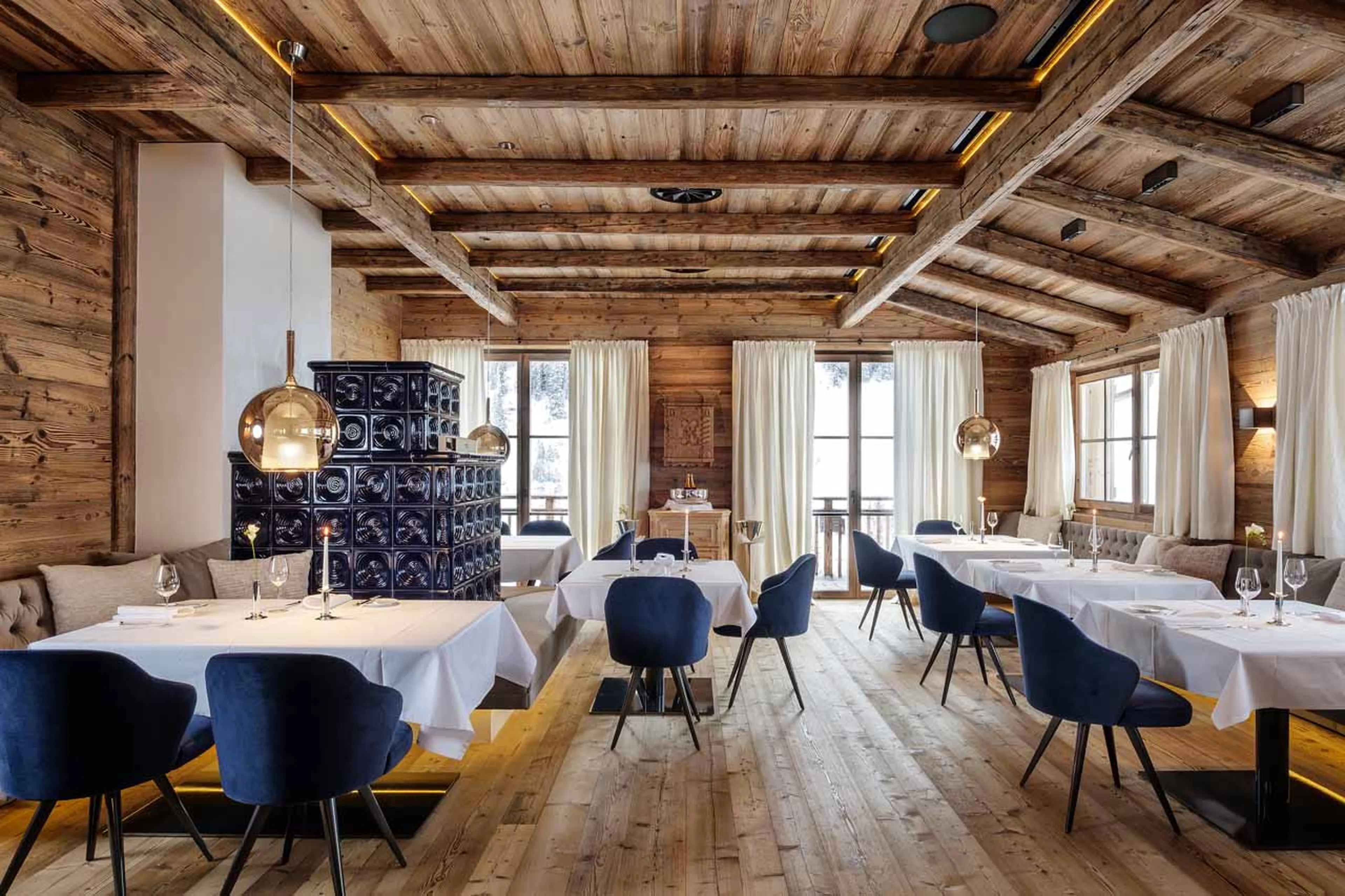 Hotel restaurant at Severins Residence in Lech