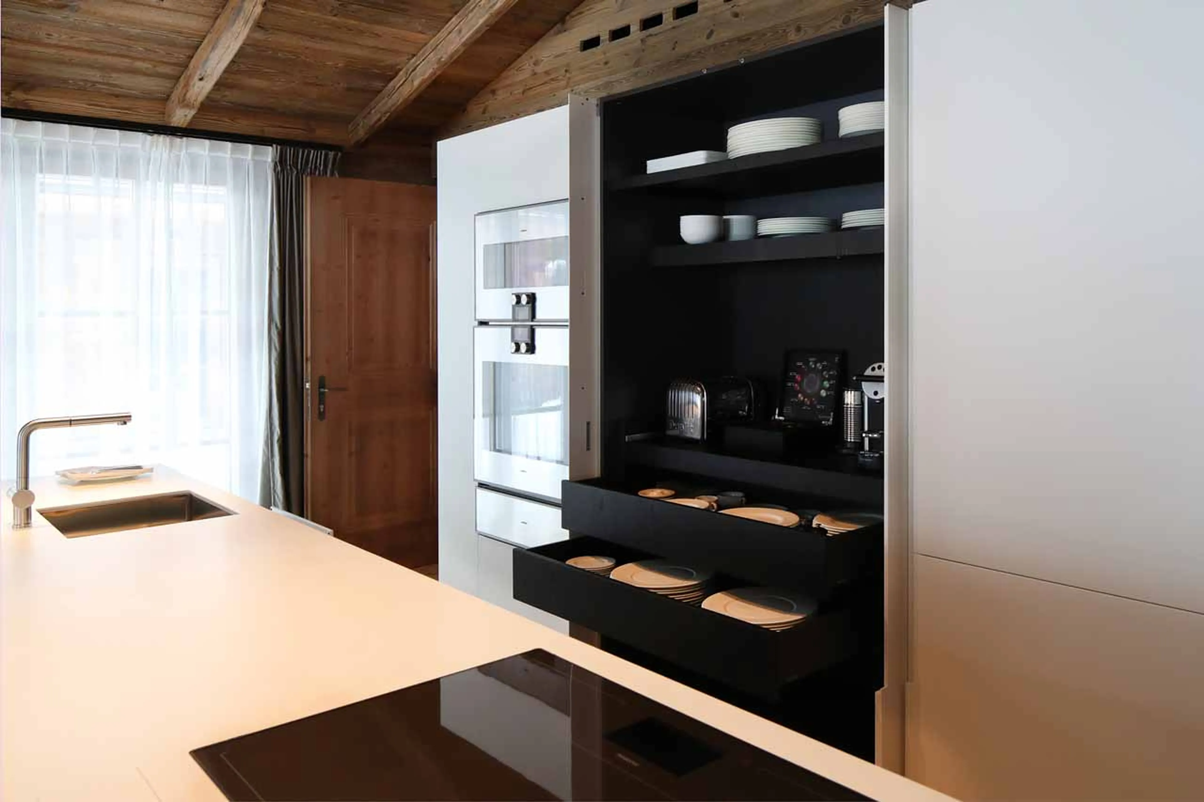 Kitchen at Severins Residence in Lech