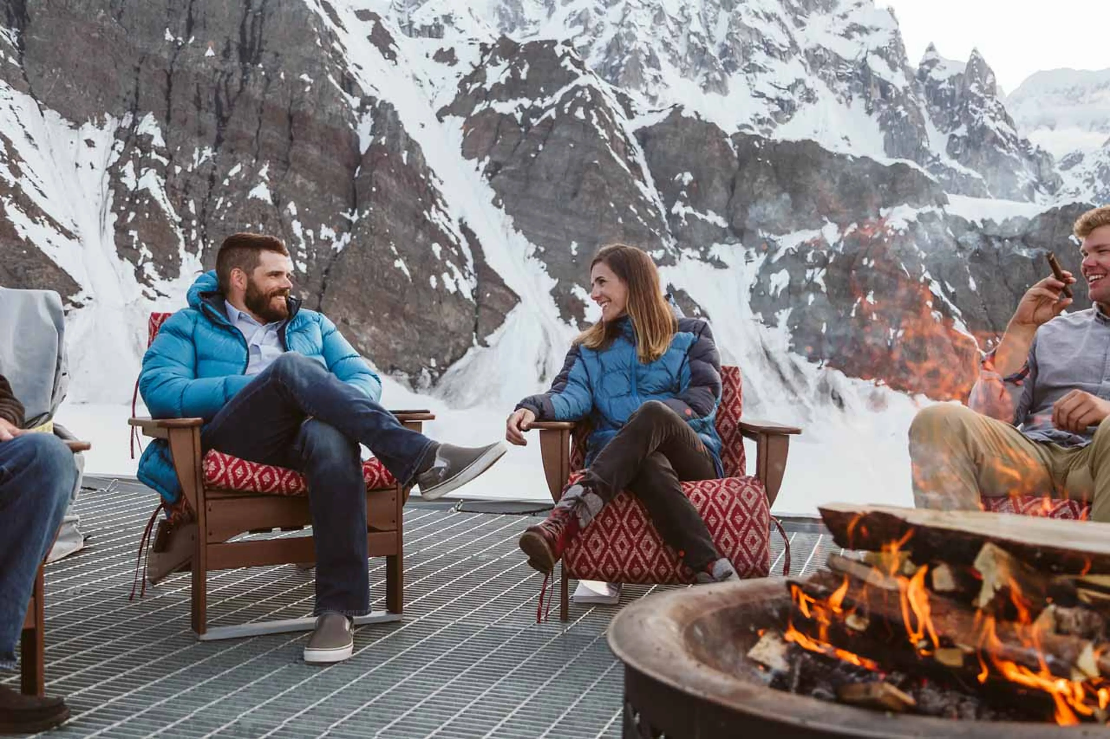 Firepit at Sheldon Chalet in Alaska