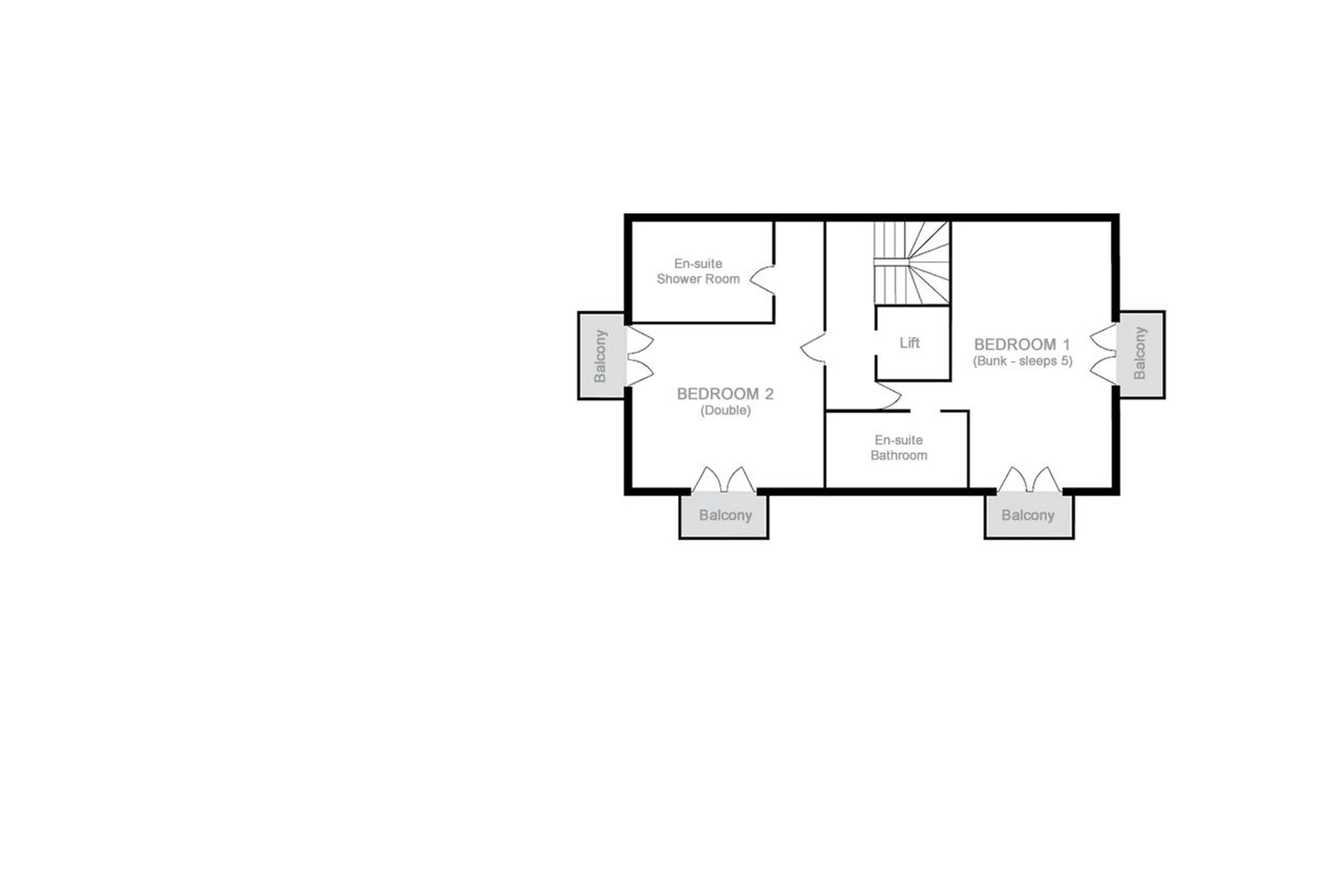 Level 1 floor plan of Shemshak Lodge in Courchevel 1850