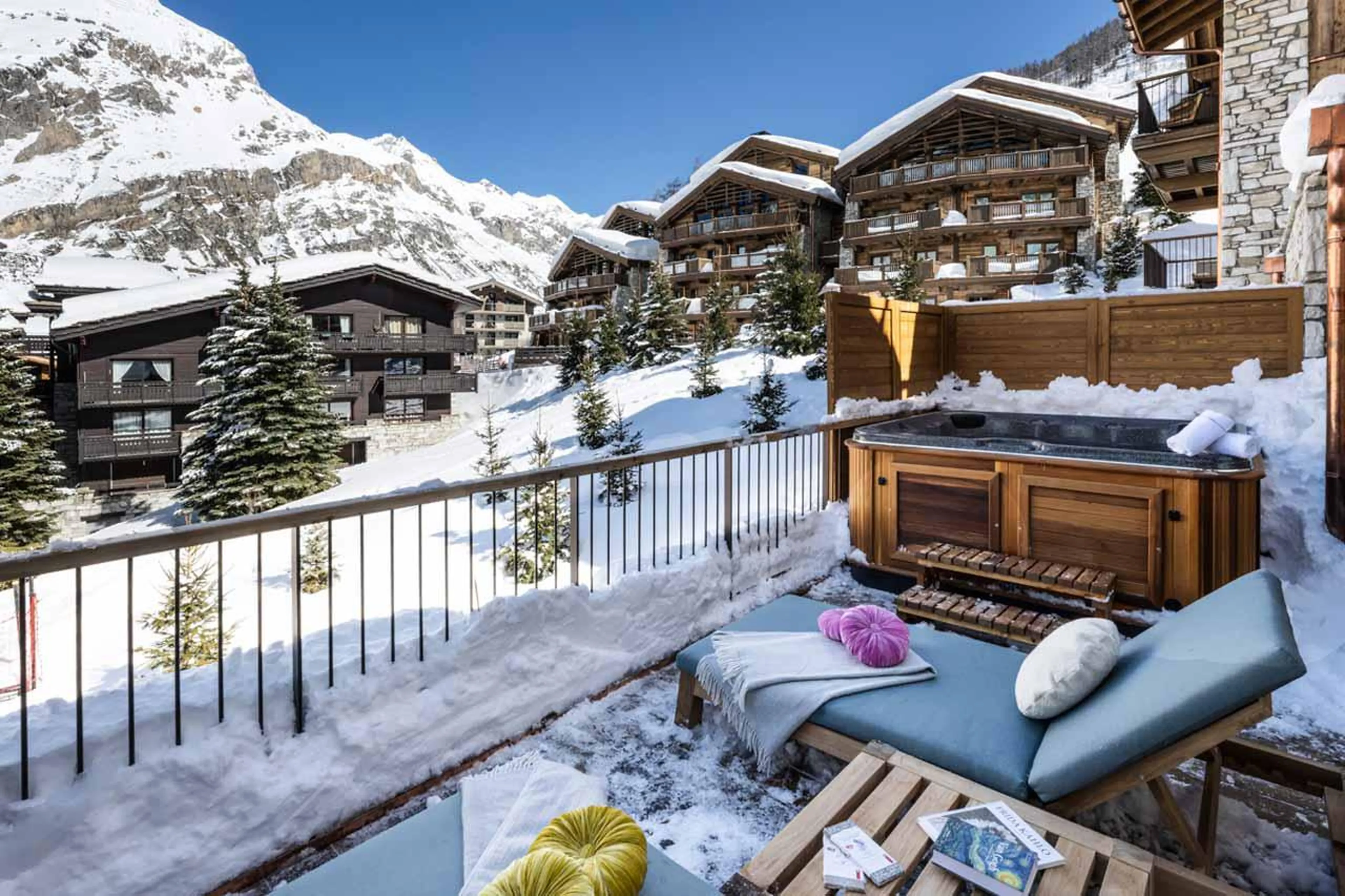 Private balcony at Silverstone Lodge 5 in Val d'Isere