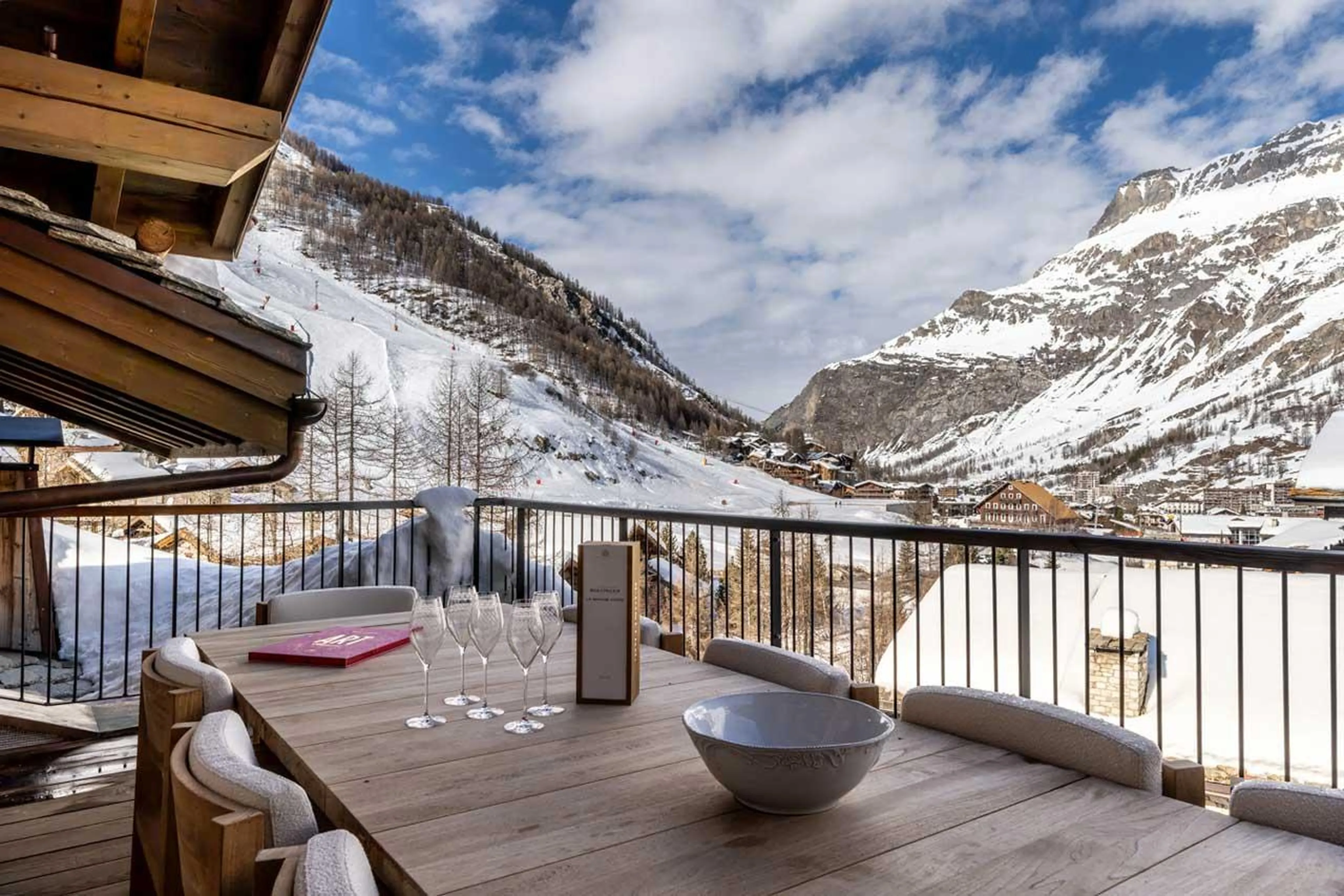 Views from balcony at Silverstone Lodge 5 in Val d'Isere