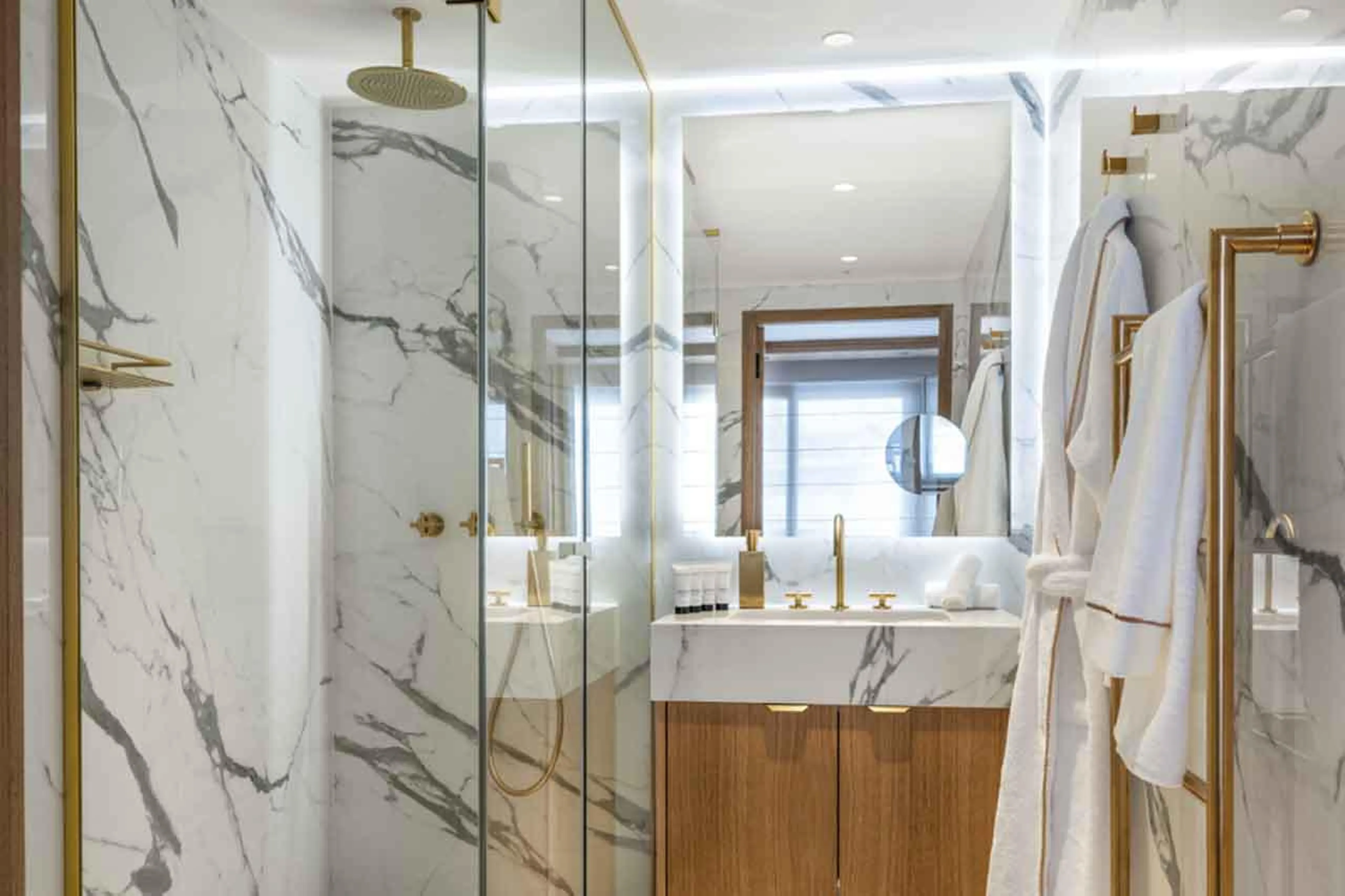 En-suite shower room at Silverstone Lodge 5 in Val d'Isere