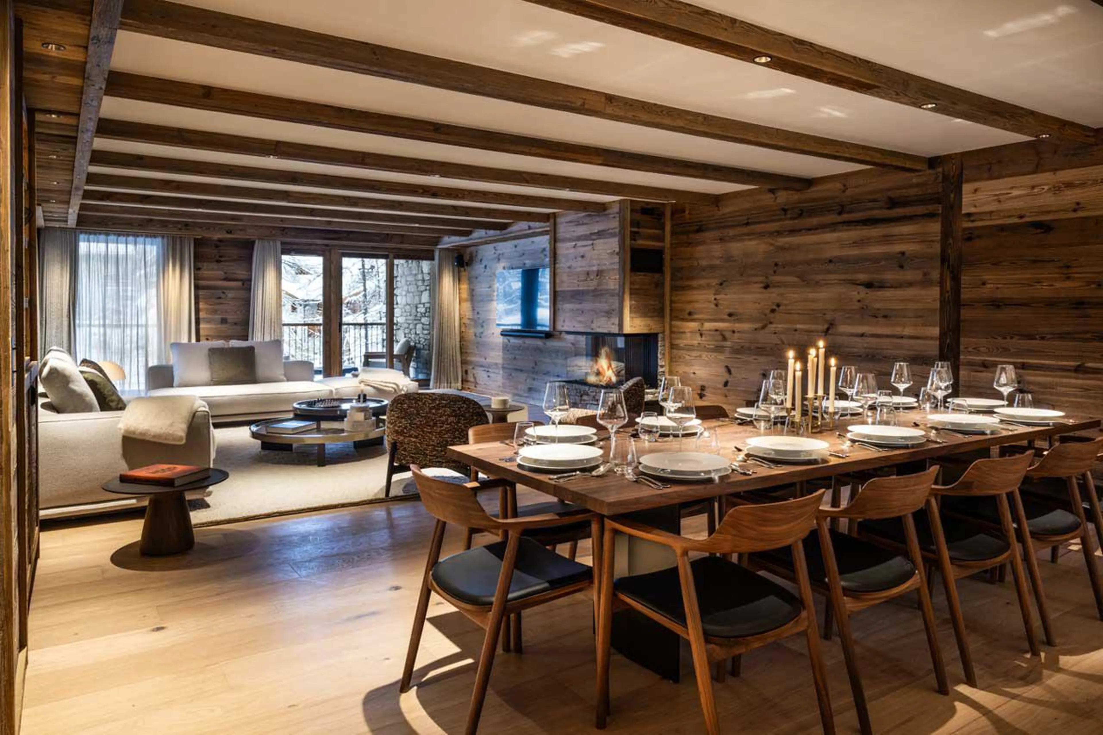 Living area at Silverstone Lodge 2 in Val d'Isere