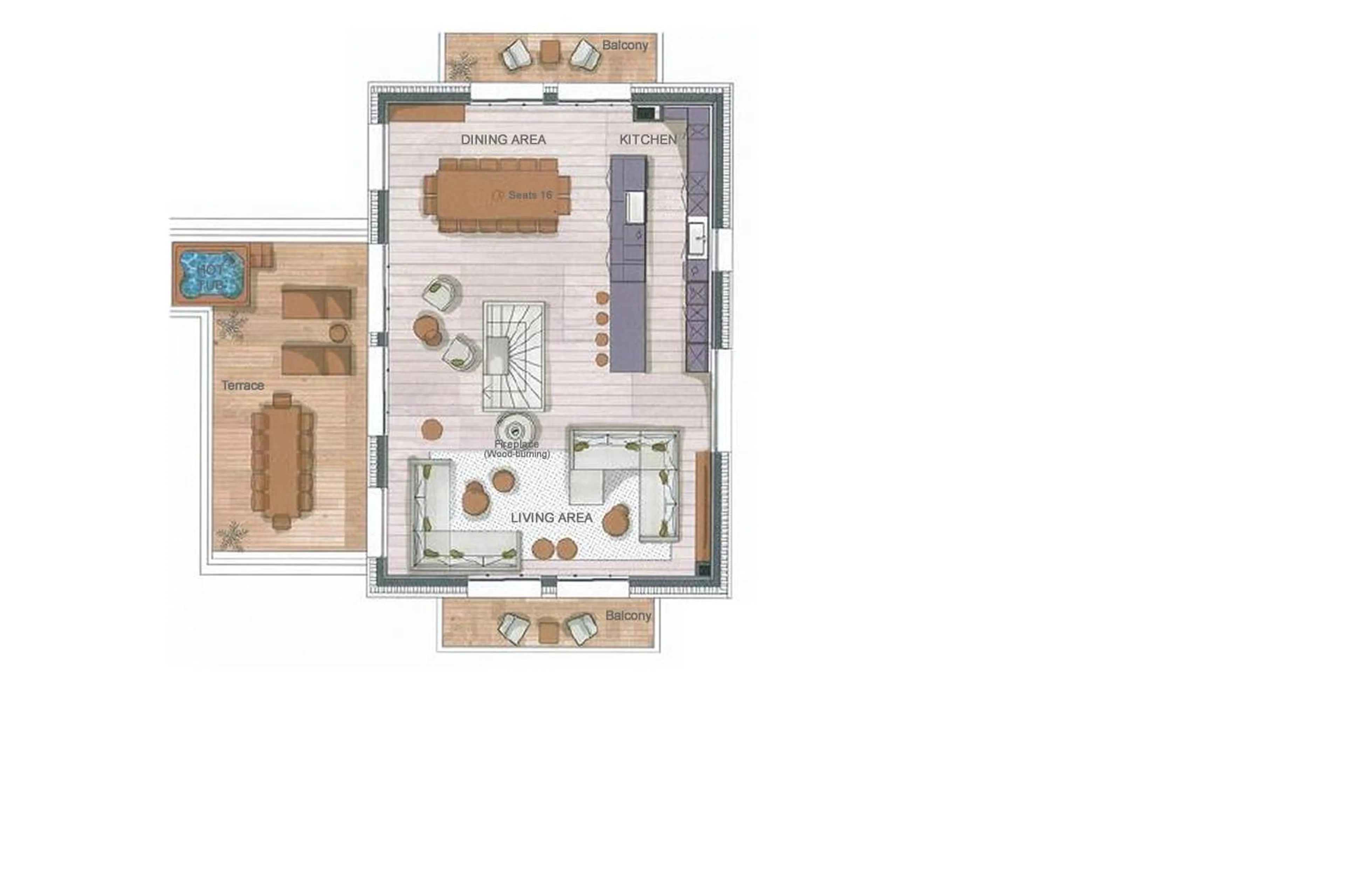 Level 5 floor plan of Silverstone Altitude 7 in Val d'Isere