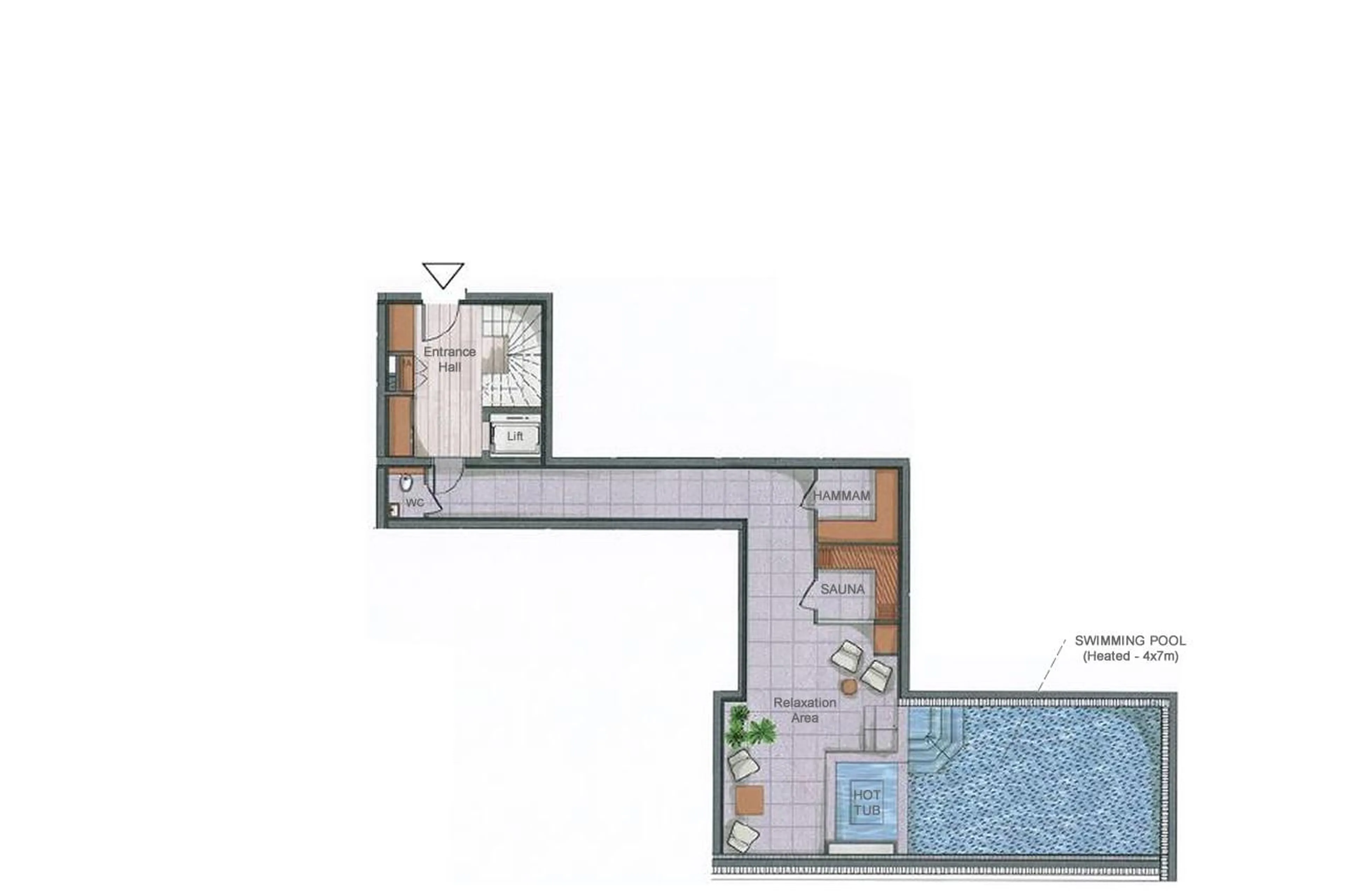Level 2 floor plan of Silverstone Altitude 7 in Val d'Isere