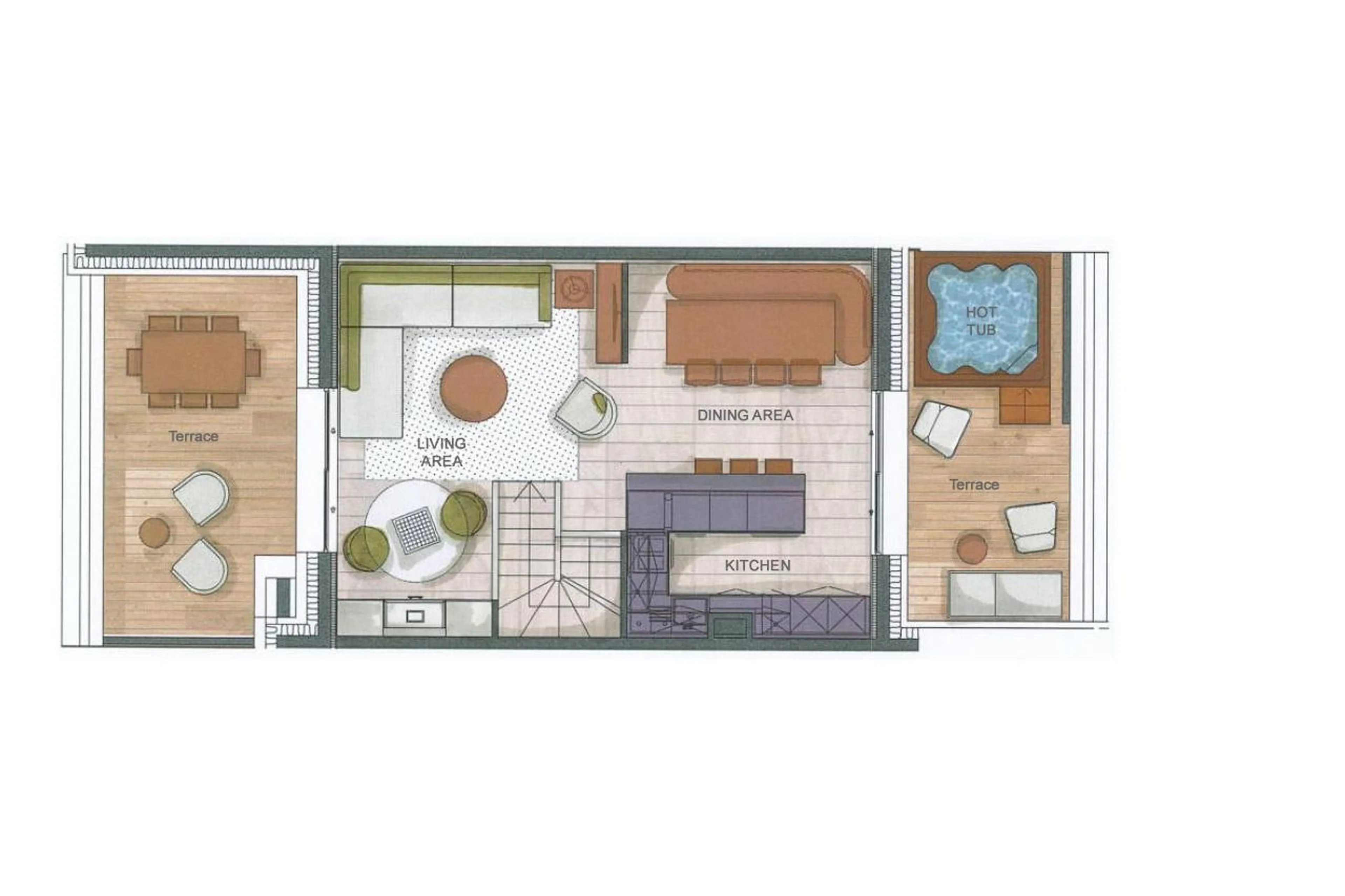 Level 4 floor plan of Silverstone Lodge Penthouse 6 in Val d'Isere