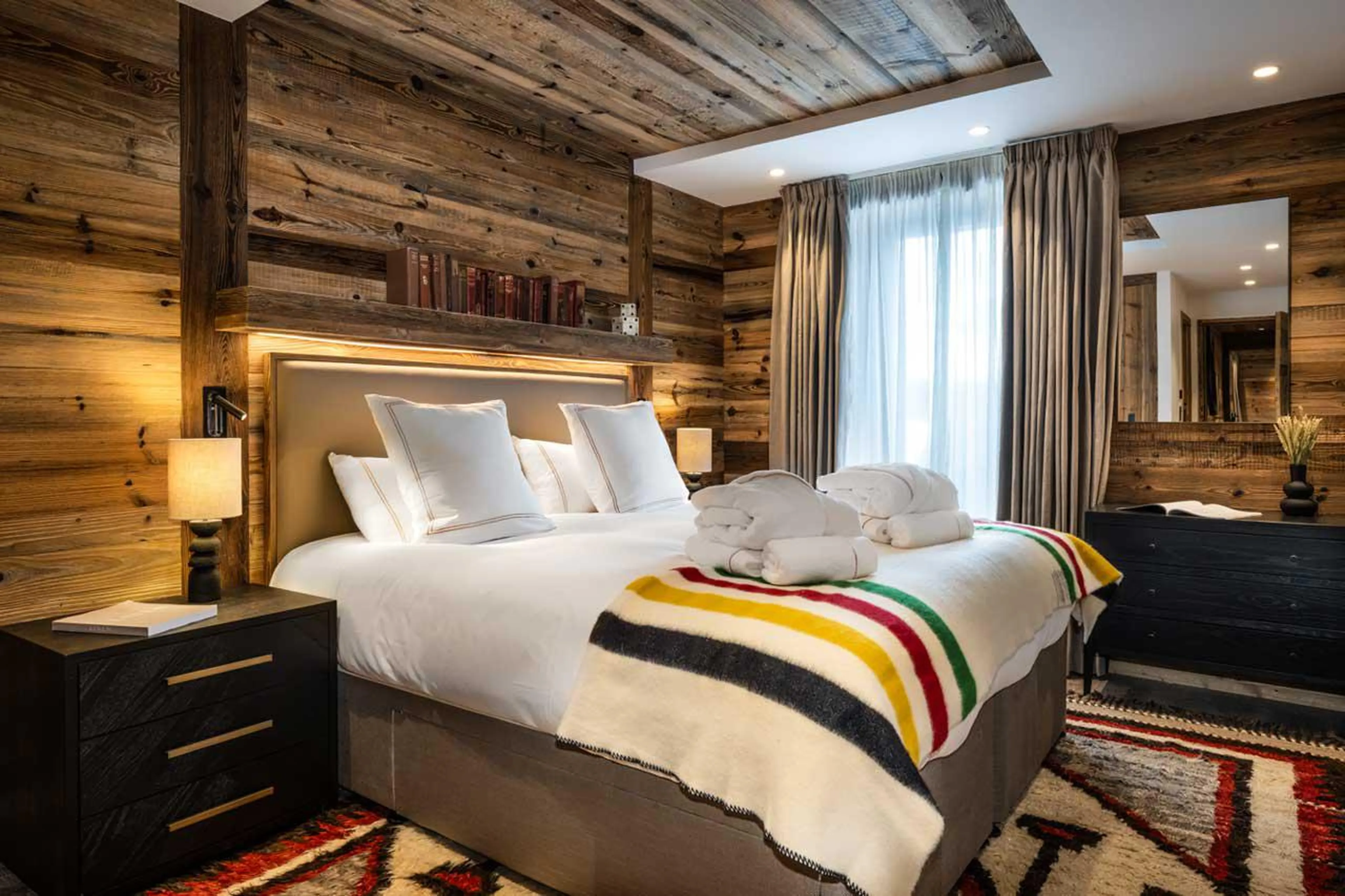 Bedroom one at Silverstone Lodge 6 in Val d'Isere