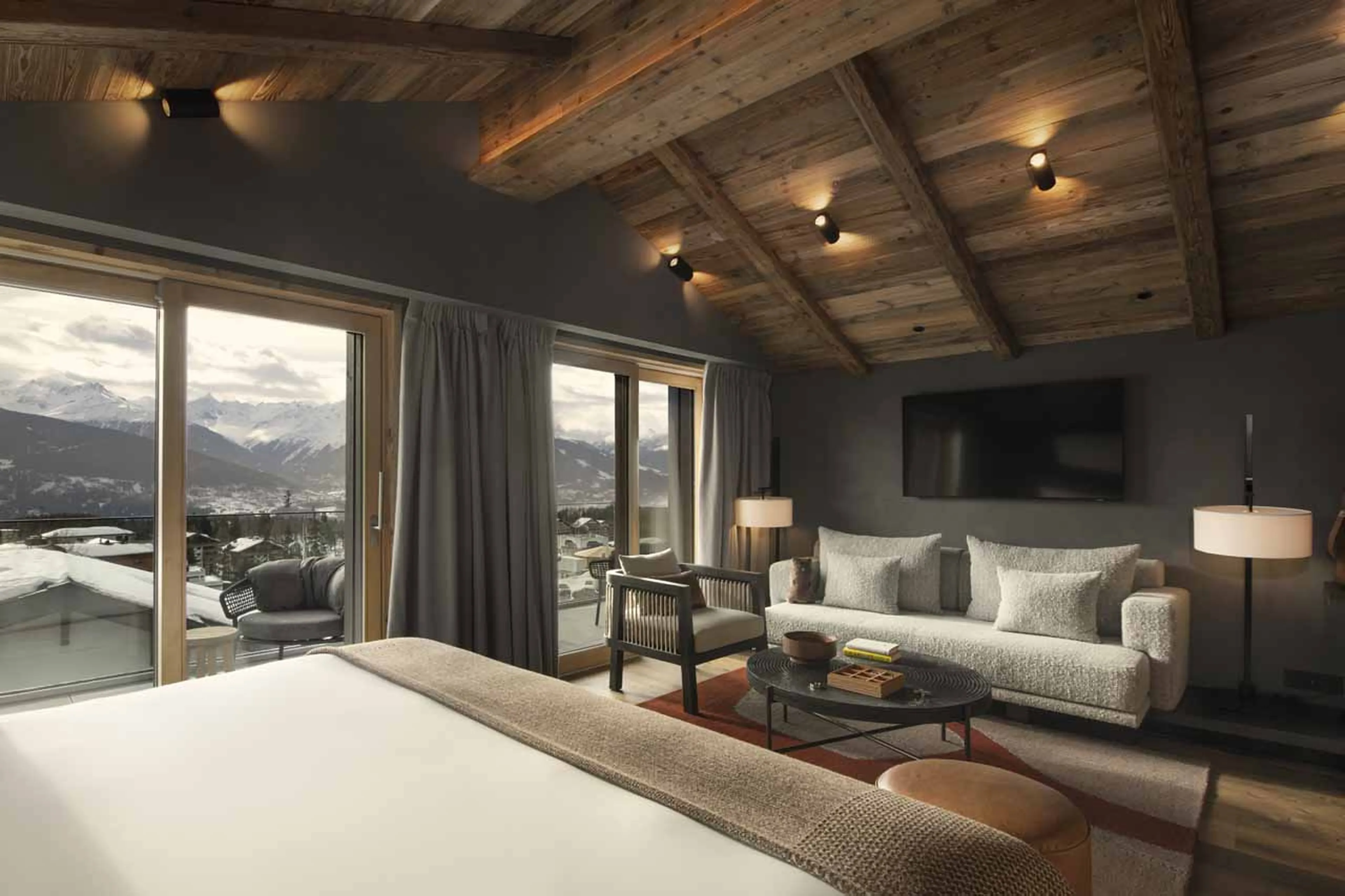Bedroom 4 bed at Six Senses Chalet in Crans-Montana