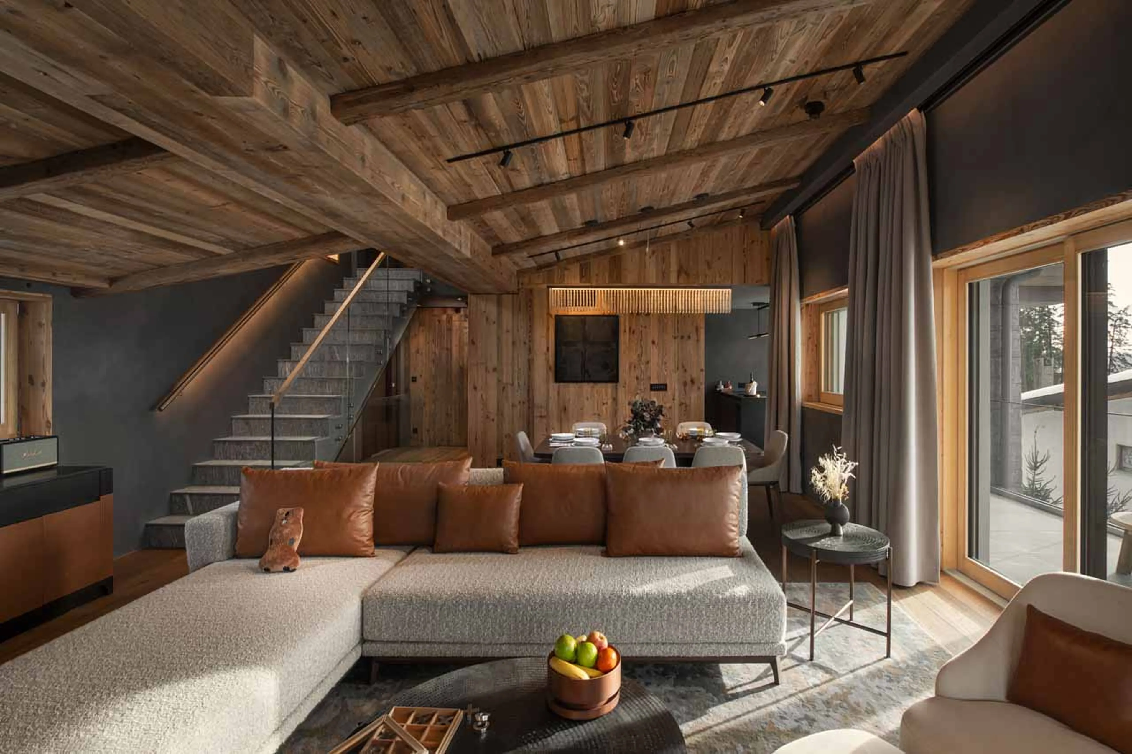Living area at Six Senses Chalet in Crans-Montana