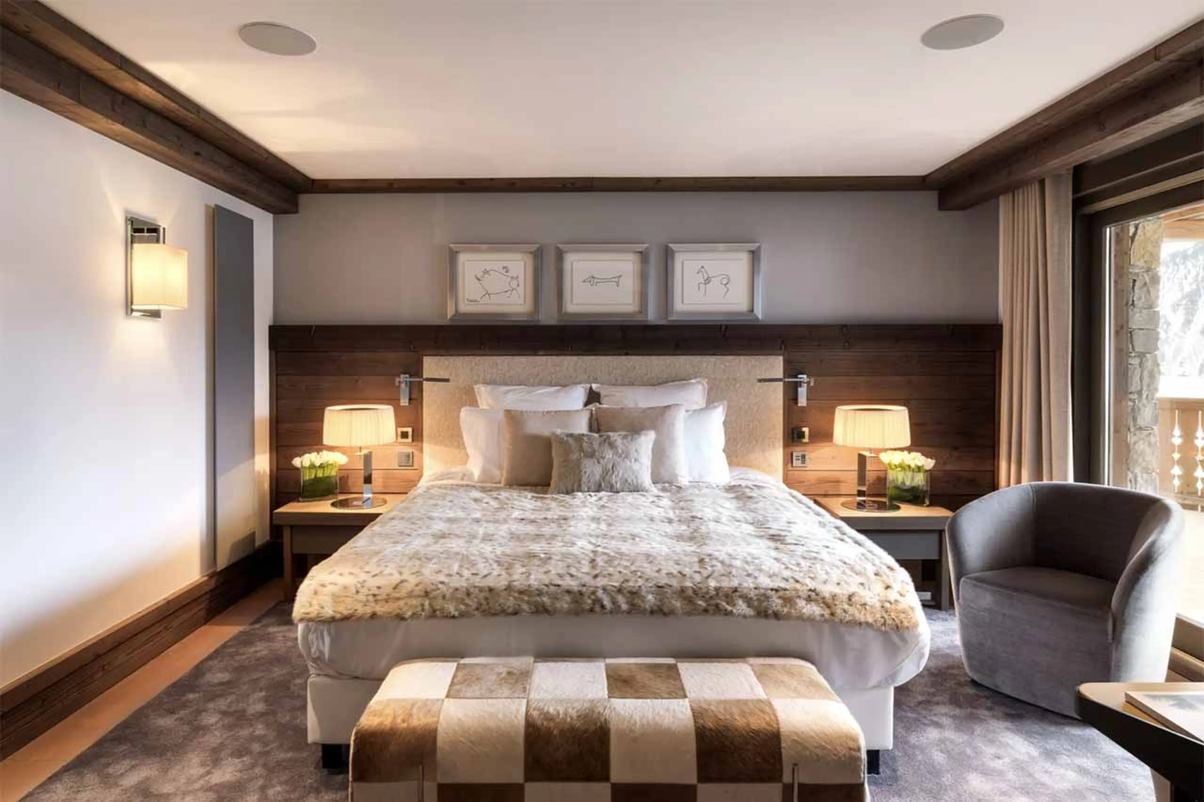 Bedroom one at Apartment Six Senses 4 in Courchevel 1850