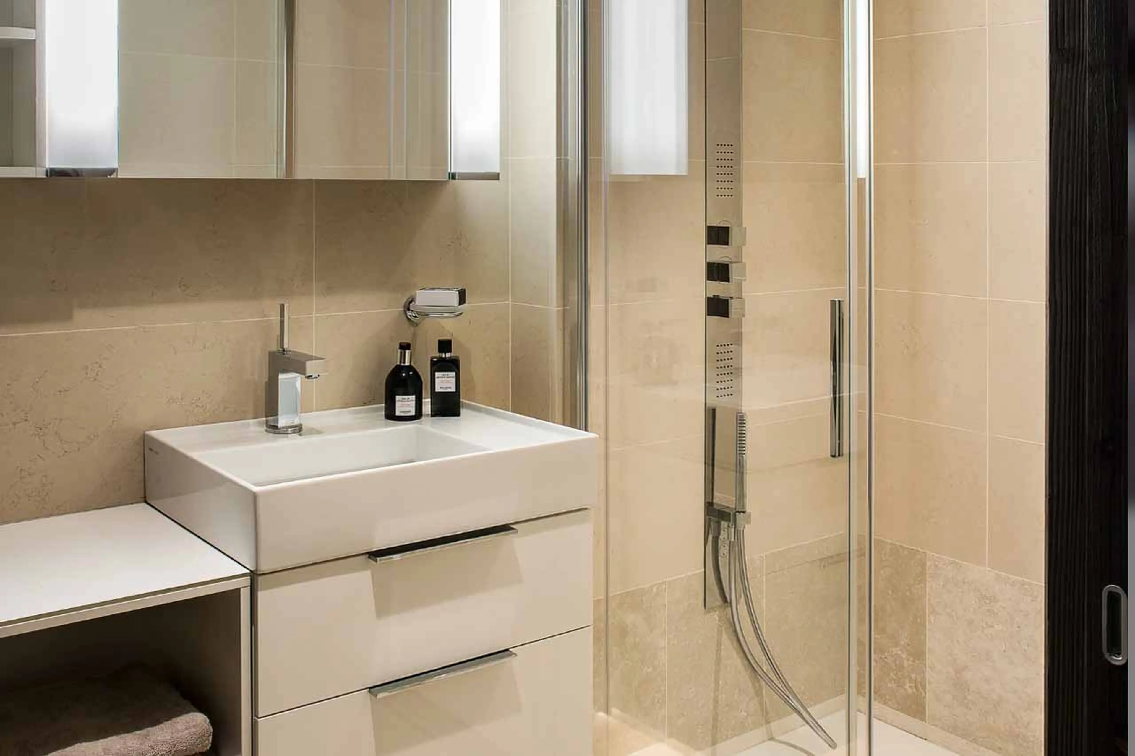 Shower room at Six Senses Spa in Courchevel 1850