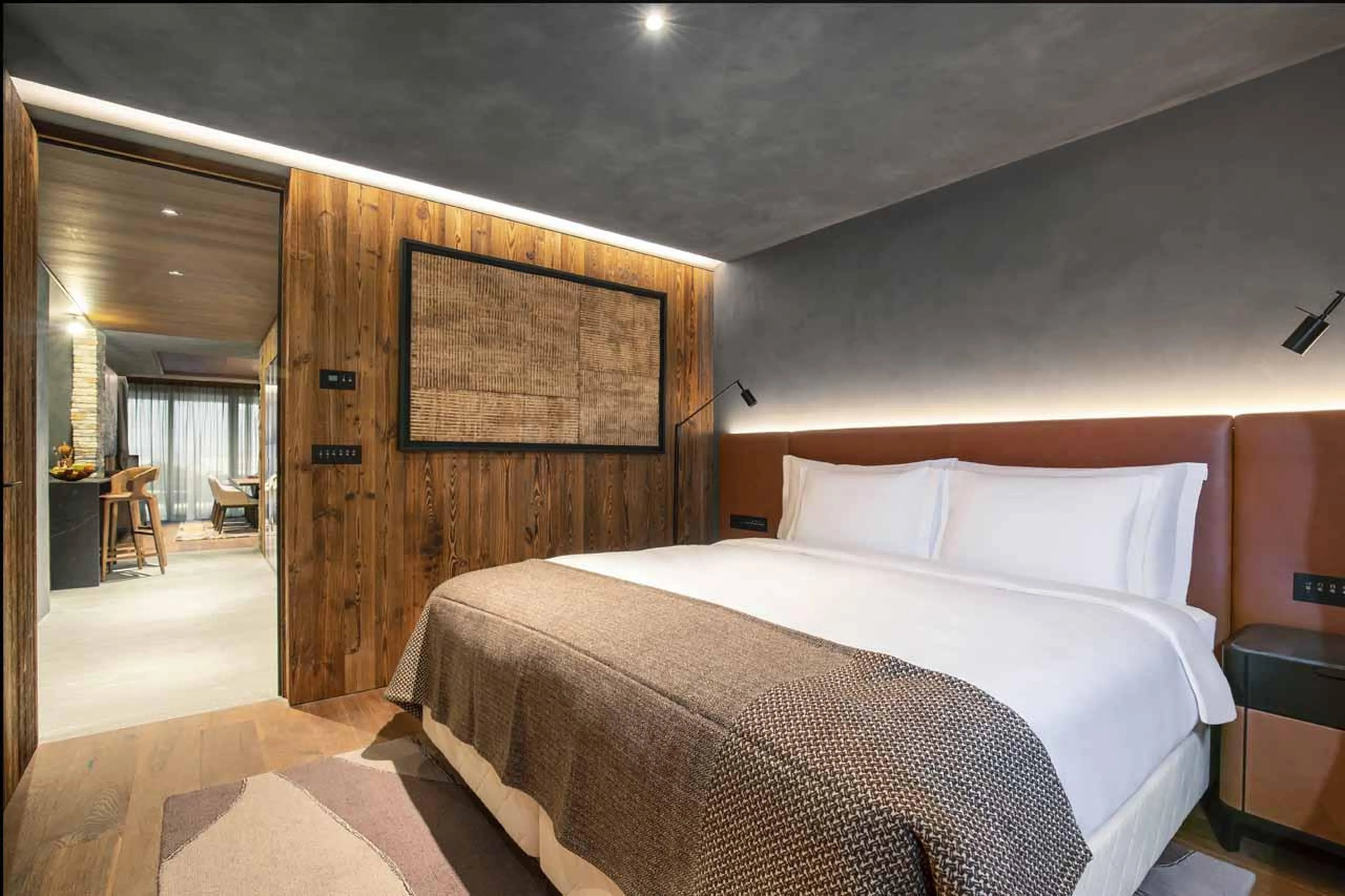 Spacious bedroom at Six Senses Crans Montana