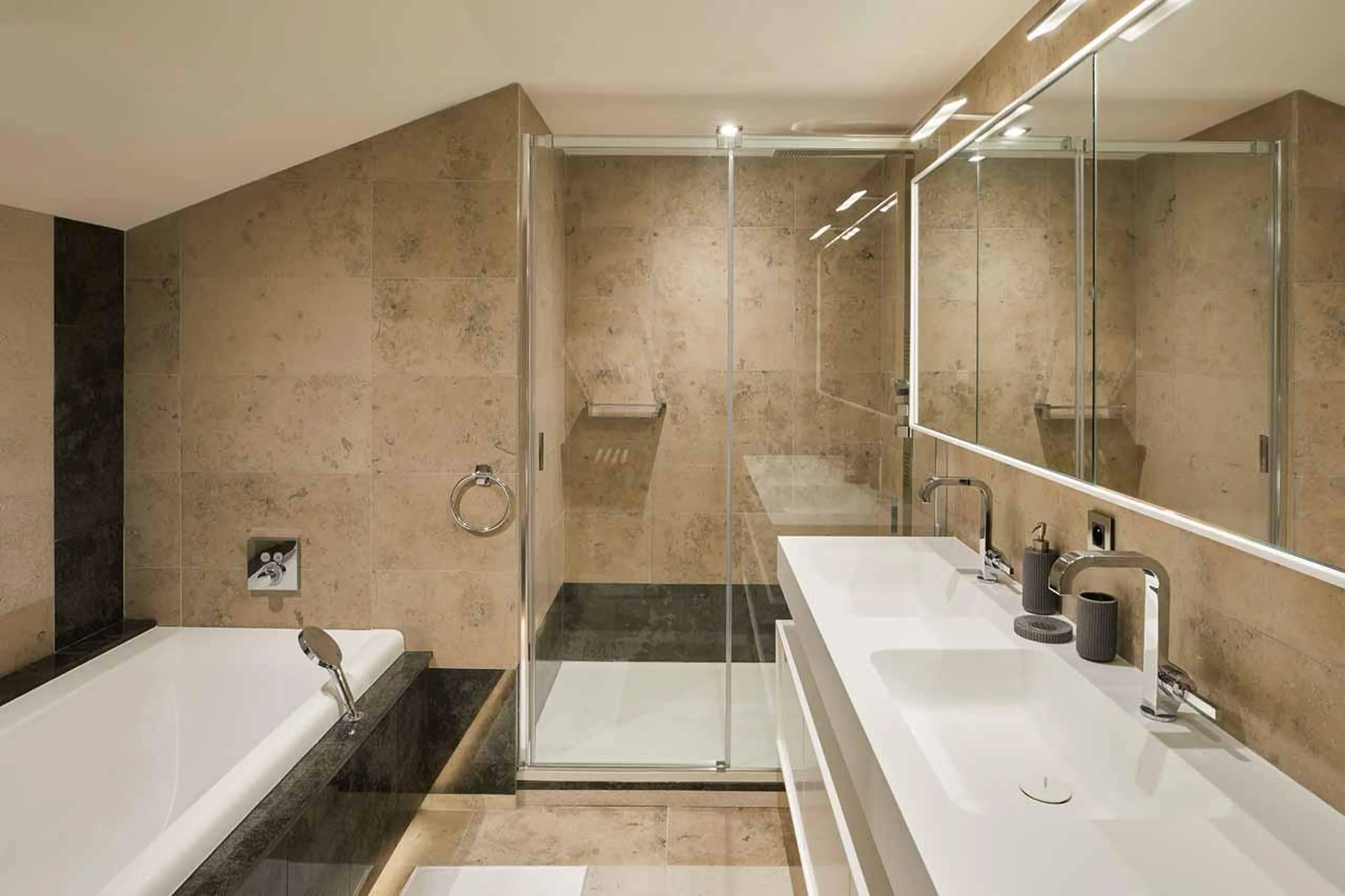 Bathroom one at Six Senses Five-Bedroom Prestige Penthouse in Courchevel 1850