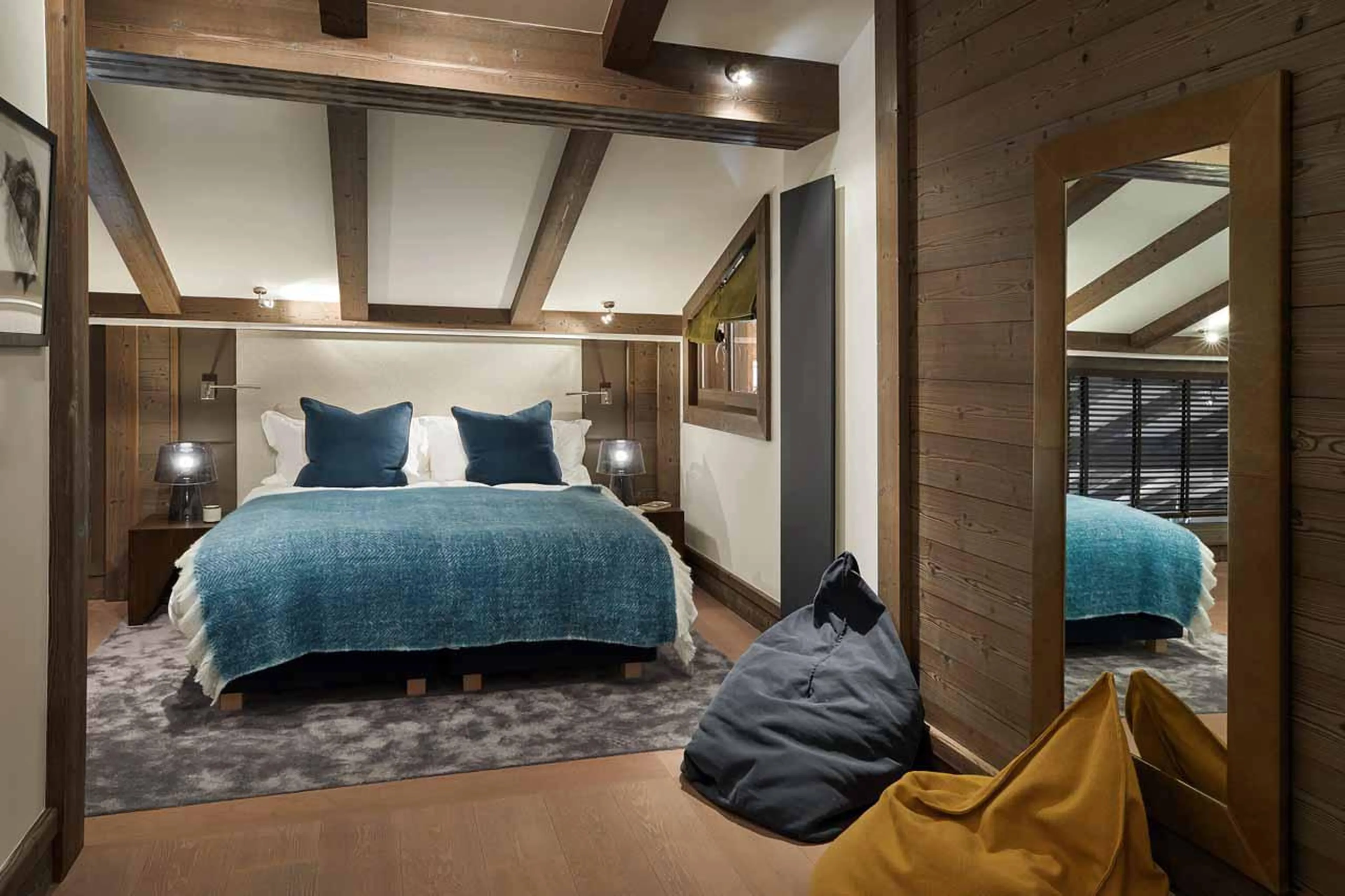 Bedroom one at Six Senses Five-Bedroom Prestige Penthouse in Courchevel 1850
