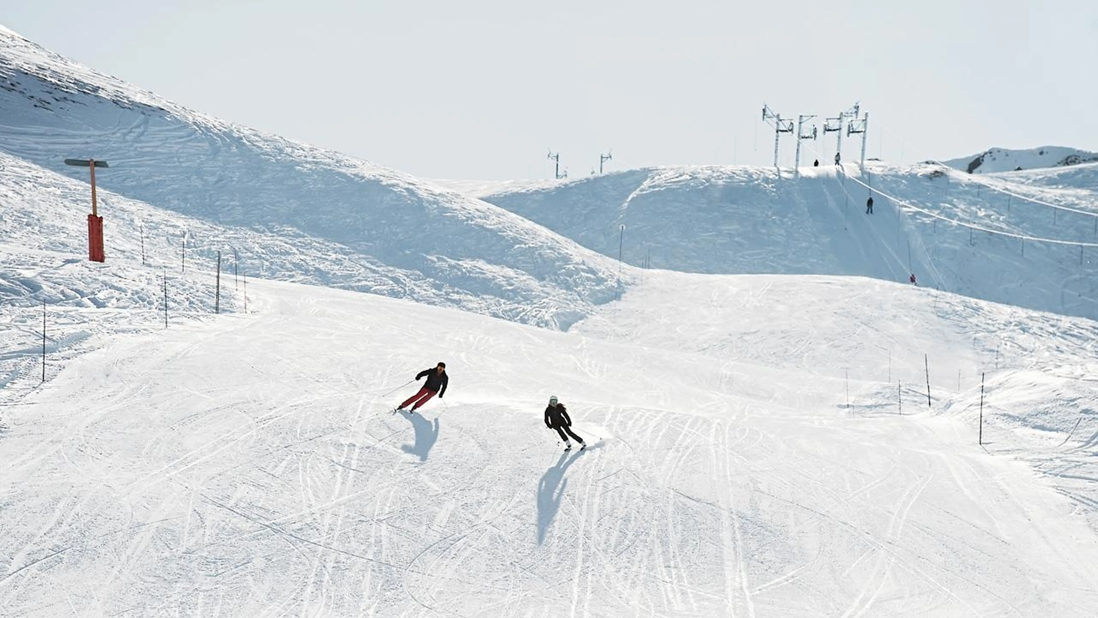 Empty pistes in Courchevel 1650
