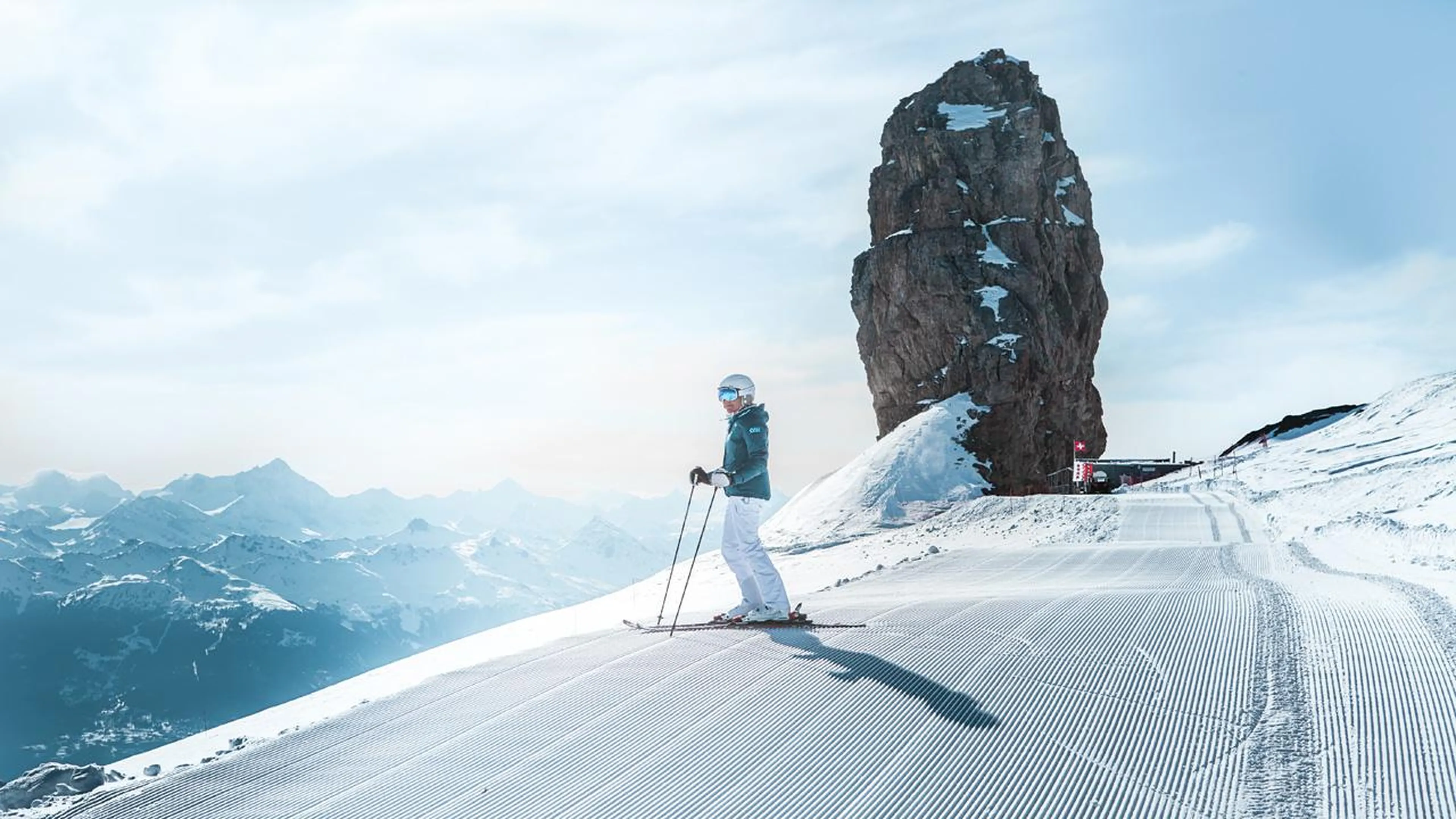 Skiing on Glacier 3000