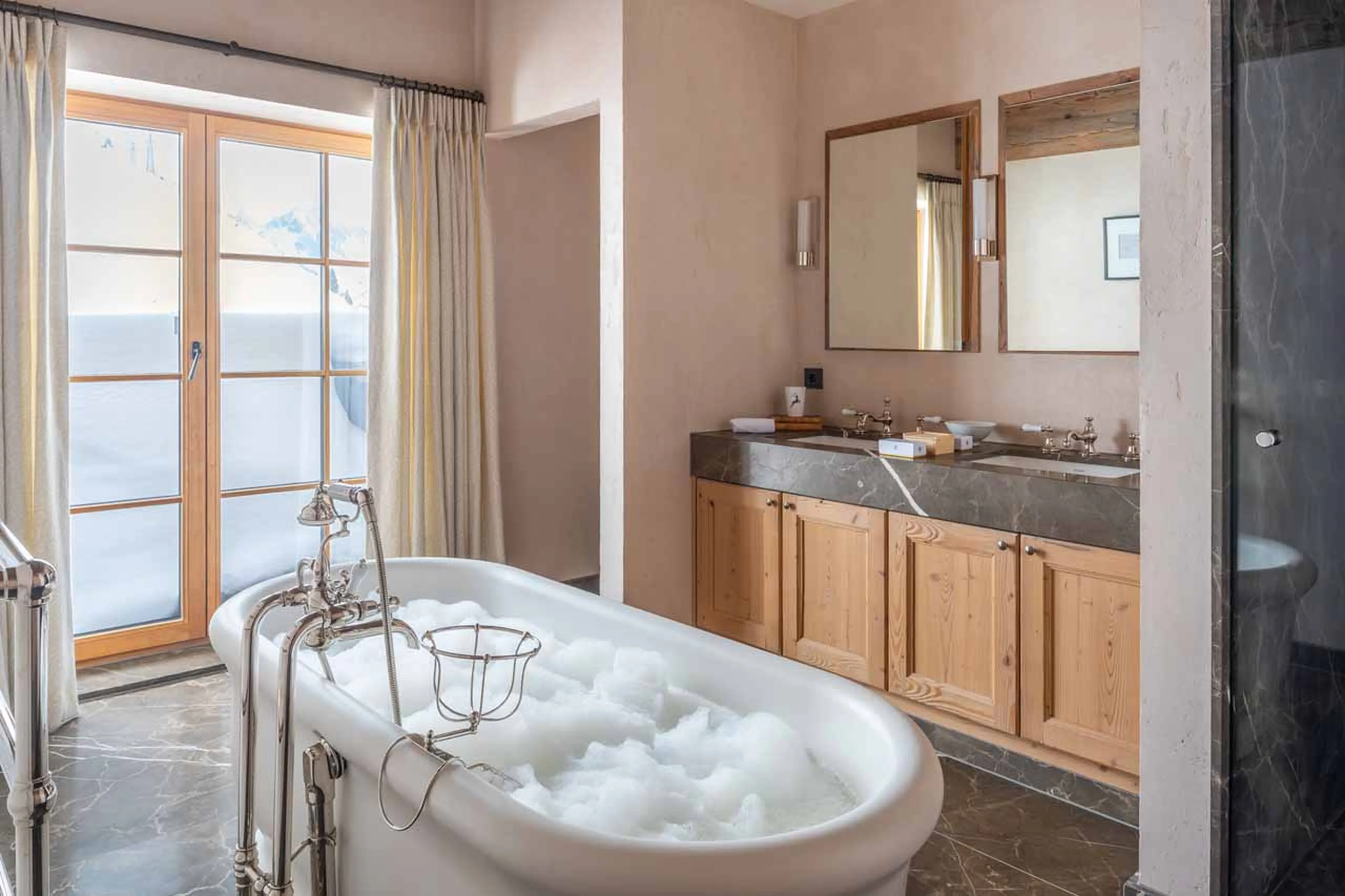 Master bathroom at Skyfall Penthouse in St Christoph