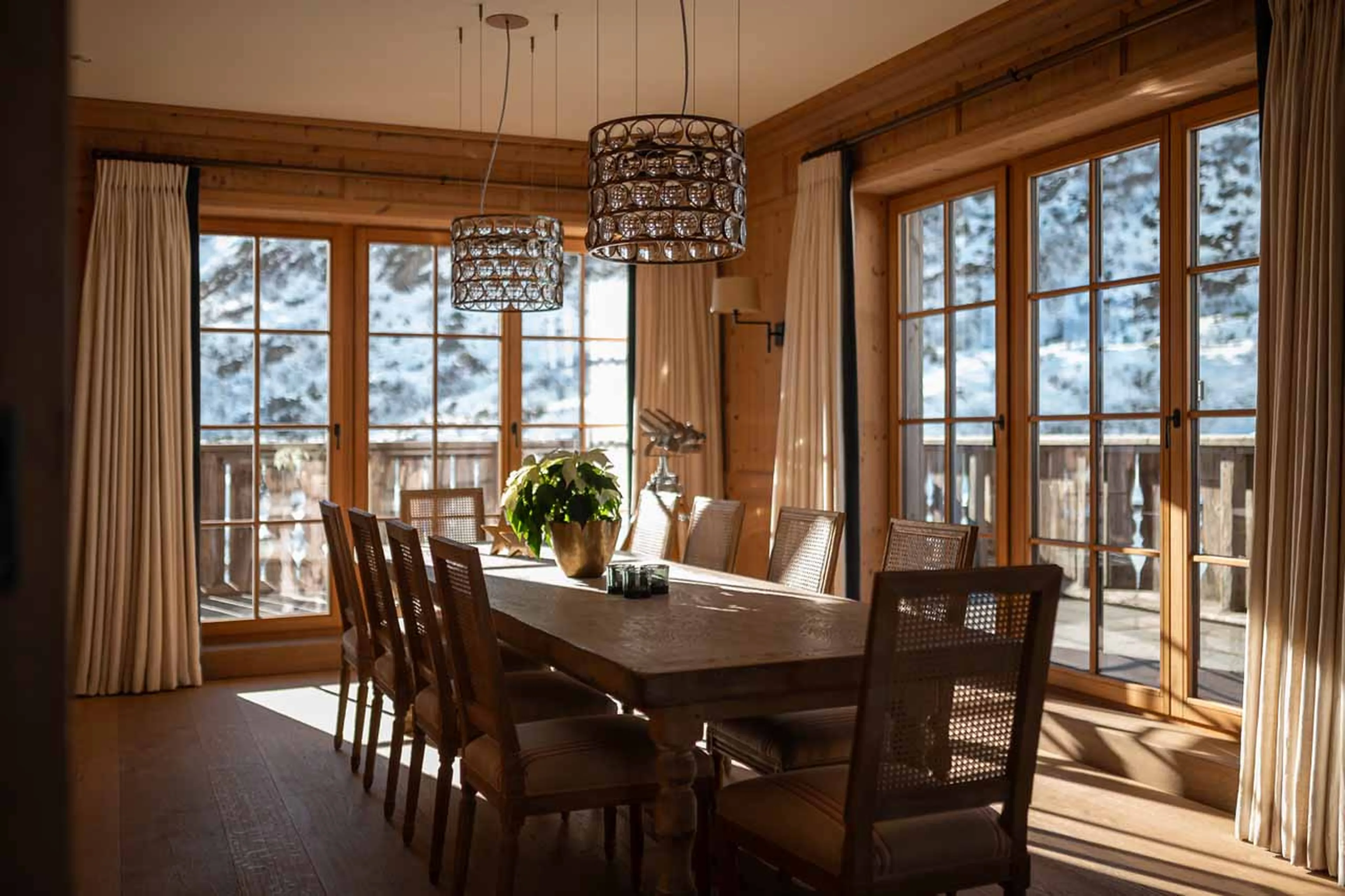 Dining room at Skyfall Penthouse in St Christoph