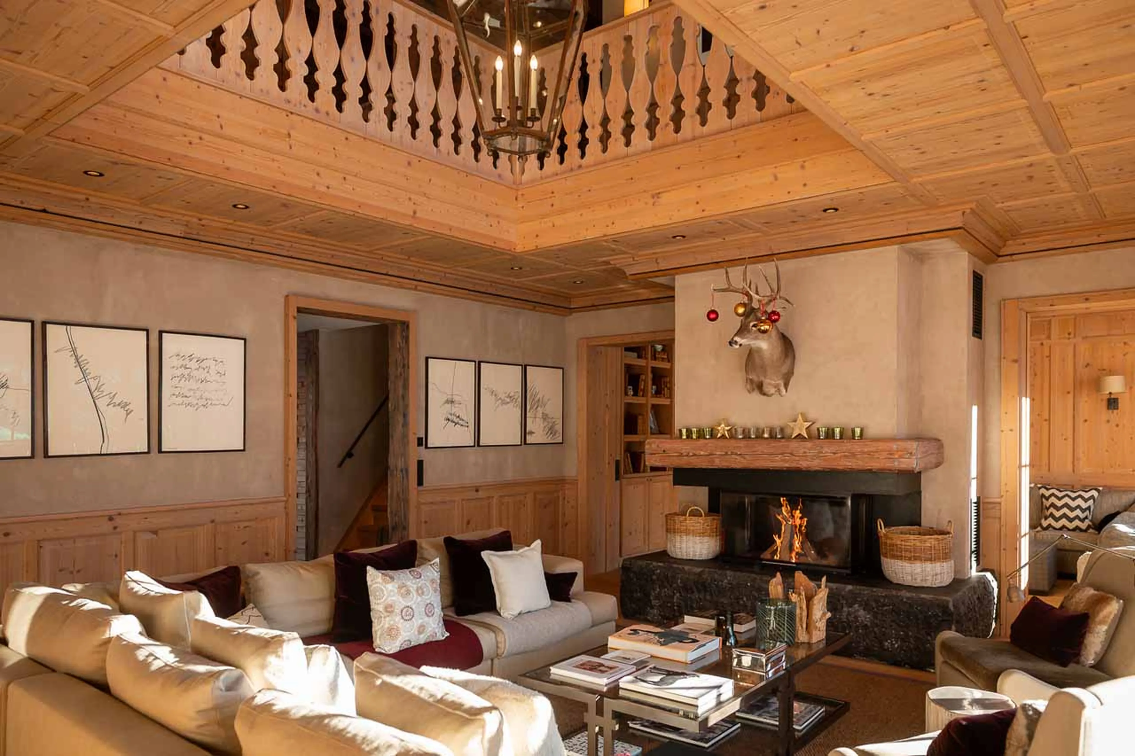 Stylish living room at Skyfall Penthouse in St Christoph