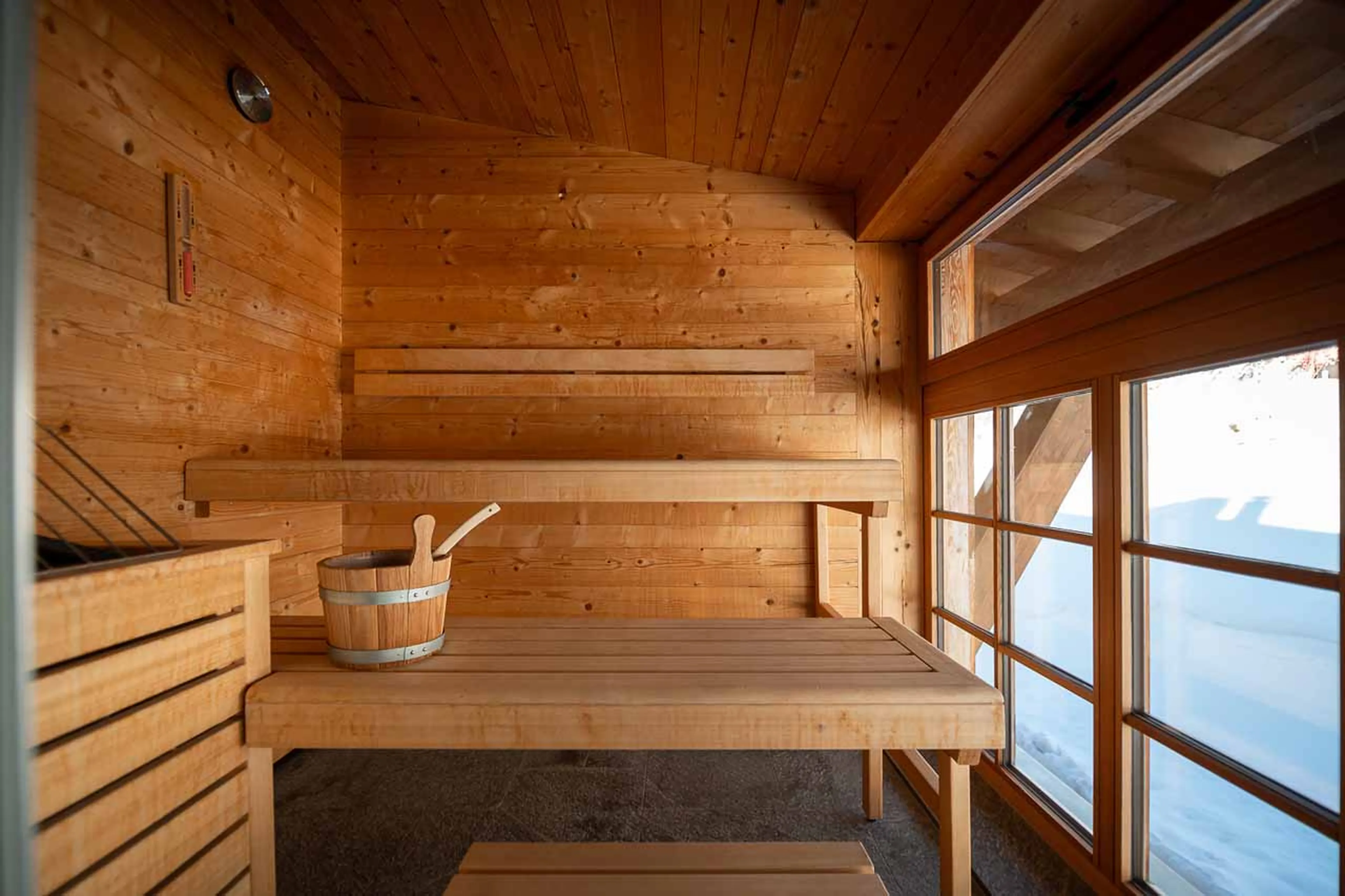Sauna at Skyfall Penthouse in St Christoph