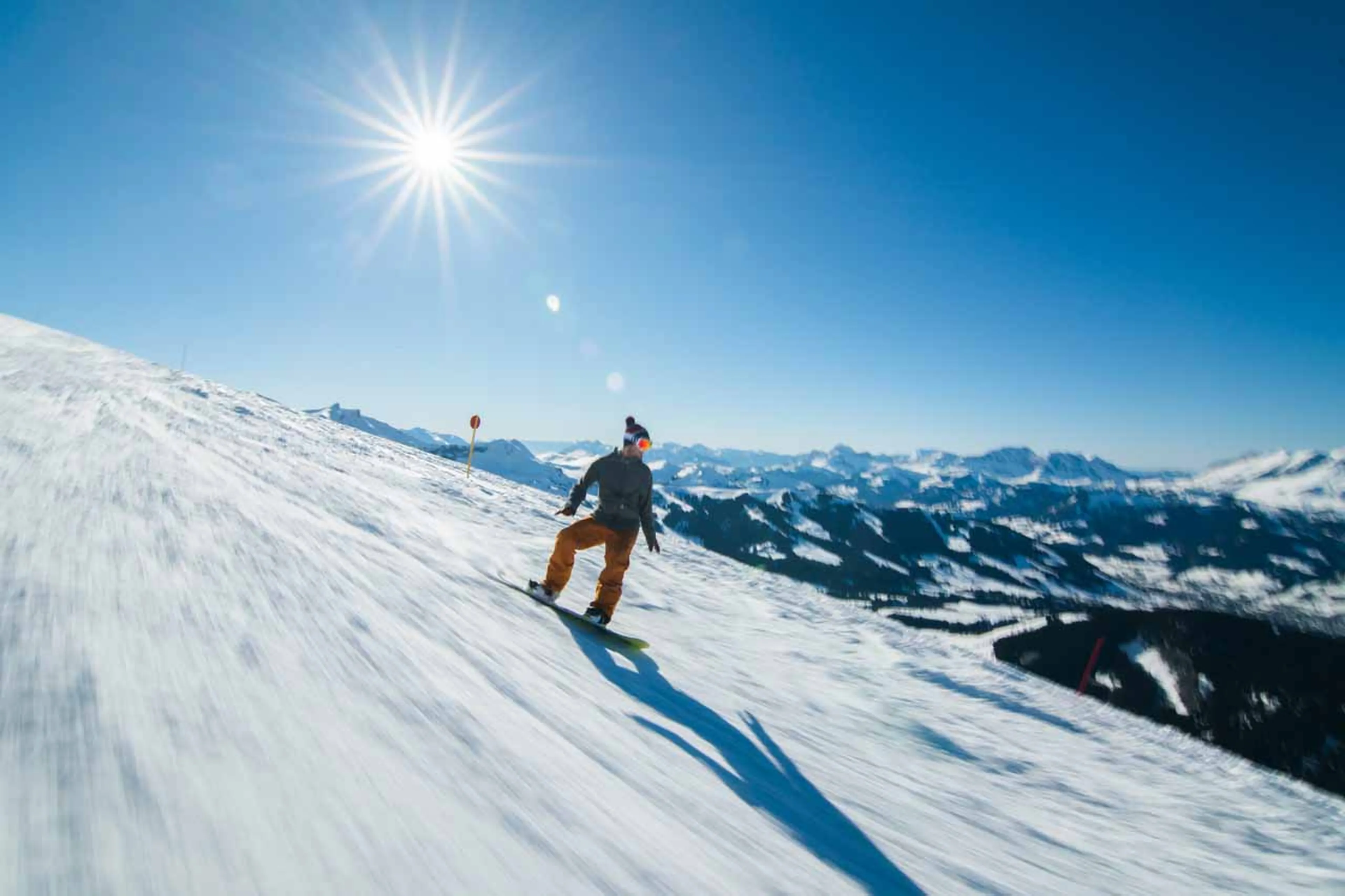 Snowboarding in Megeve