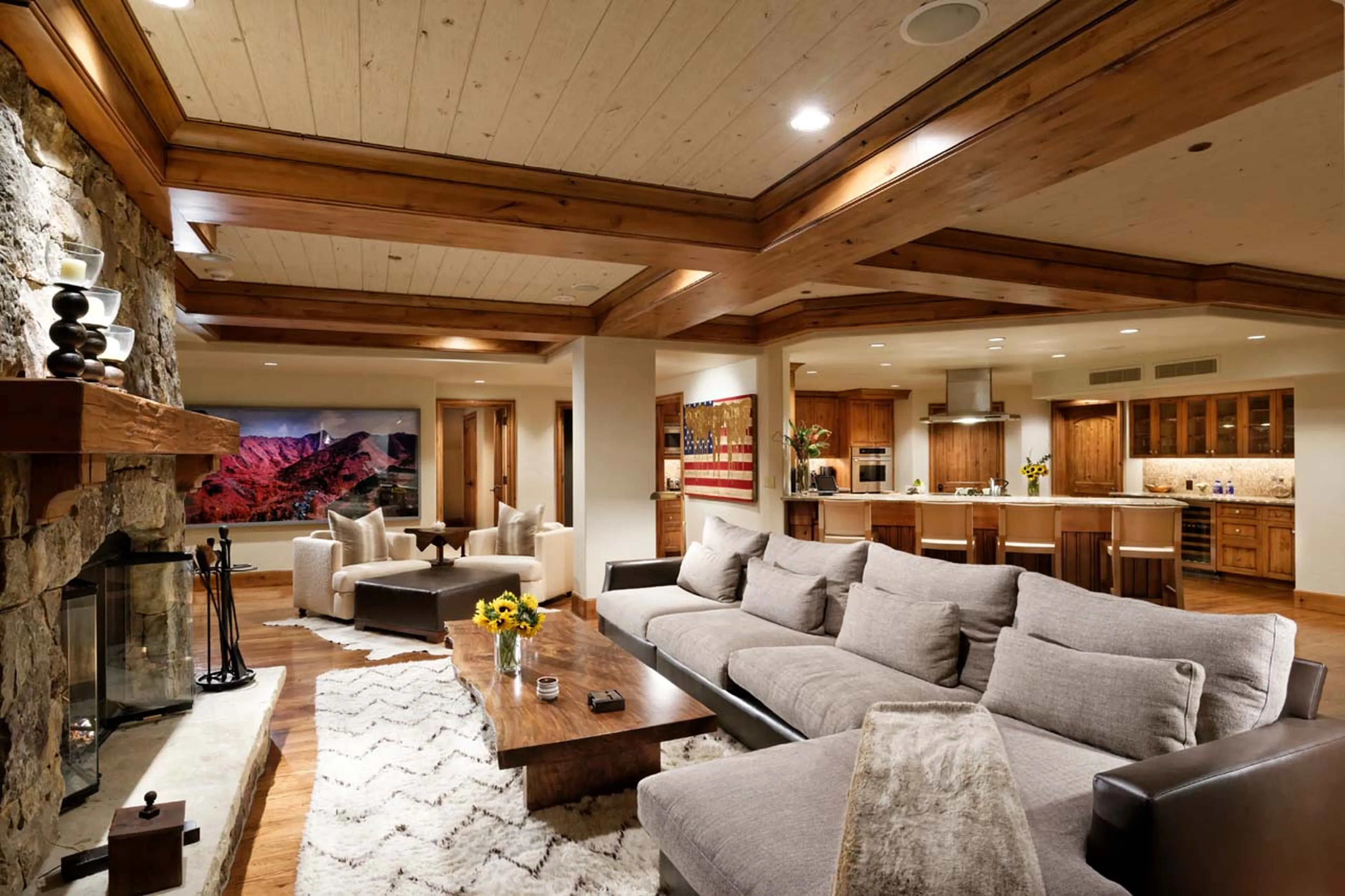 Striking artwork at Snowflake Penthouse in Beaver Creek