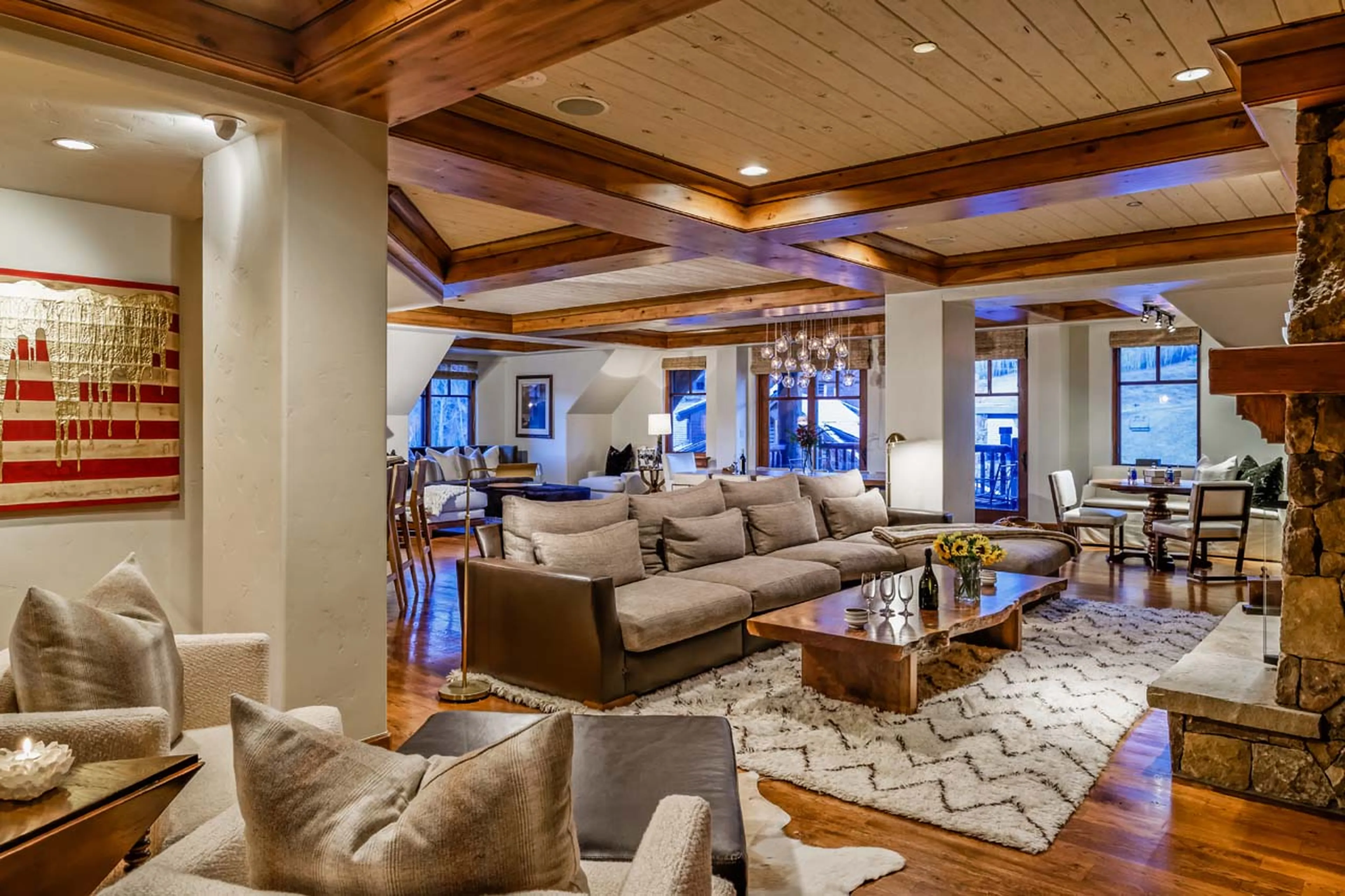 Cosy corners at Snowflake Penthouse in Beaver Creek