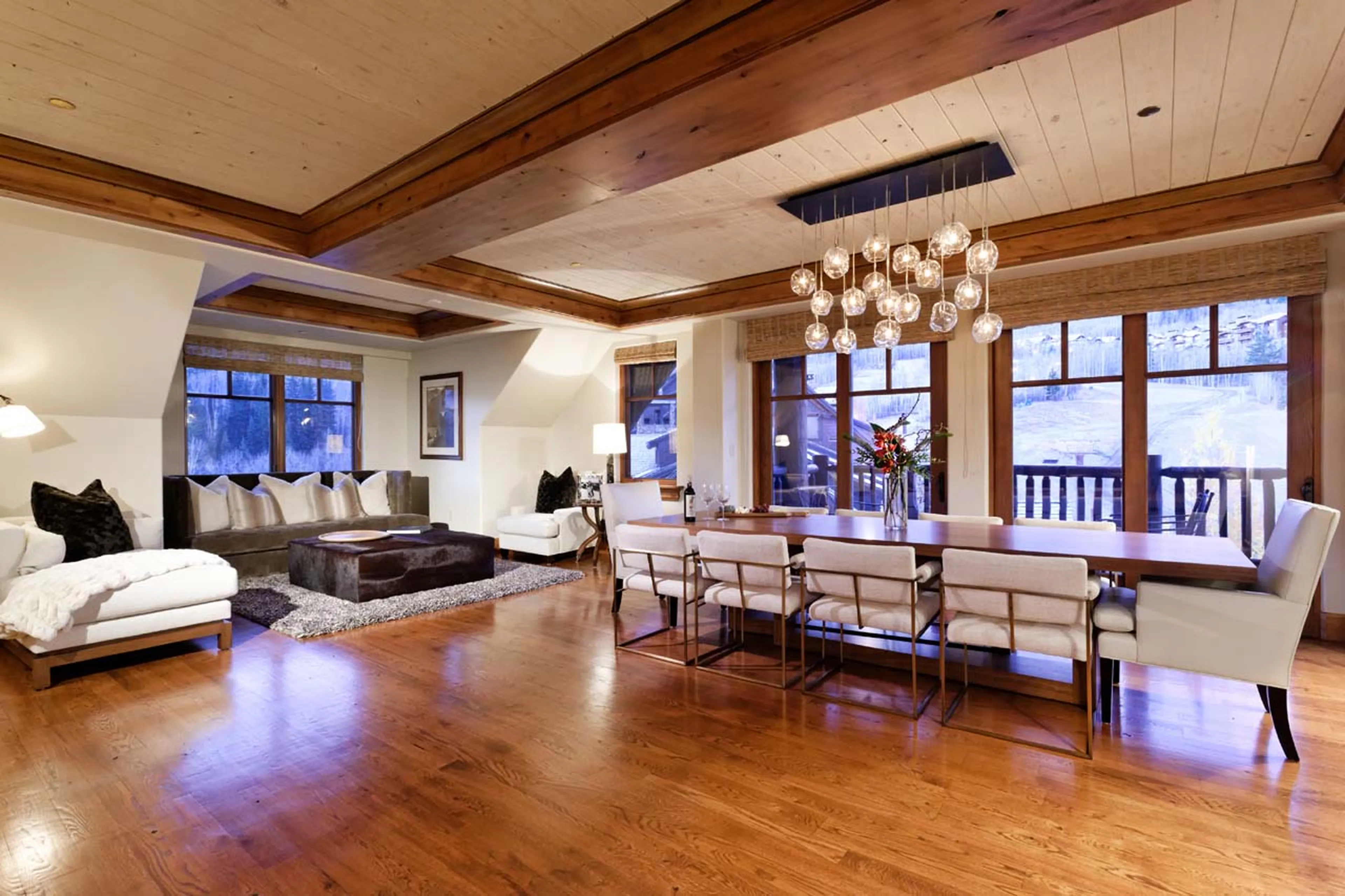 Dining area at Snowflake Penthouse in Beaver Creek