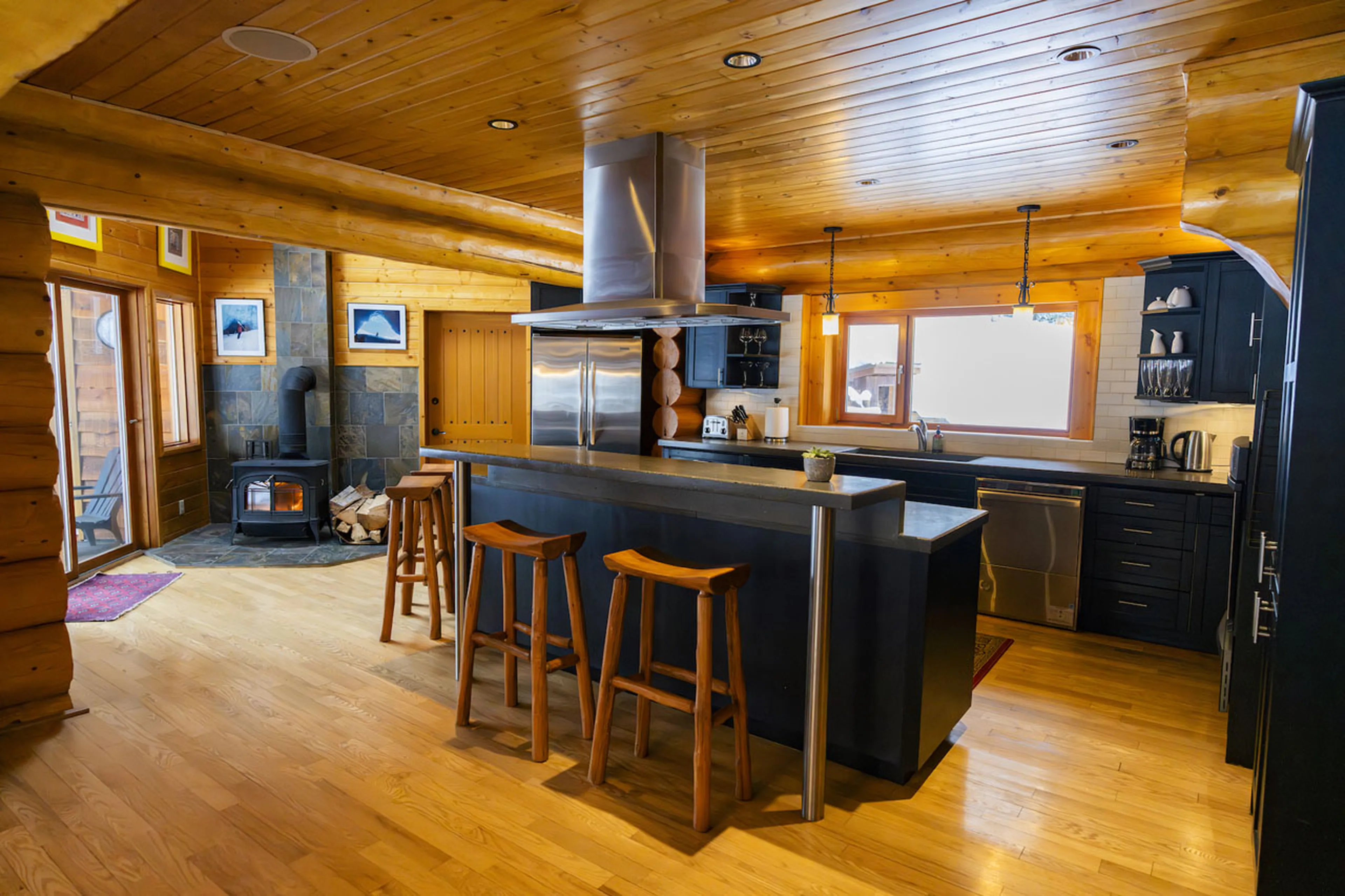 Kitchen at Spirit Bear Lodge in South Chilcotin, British Columbia