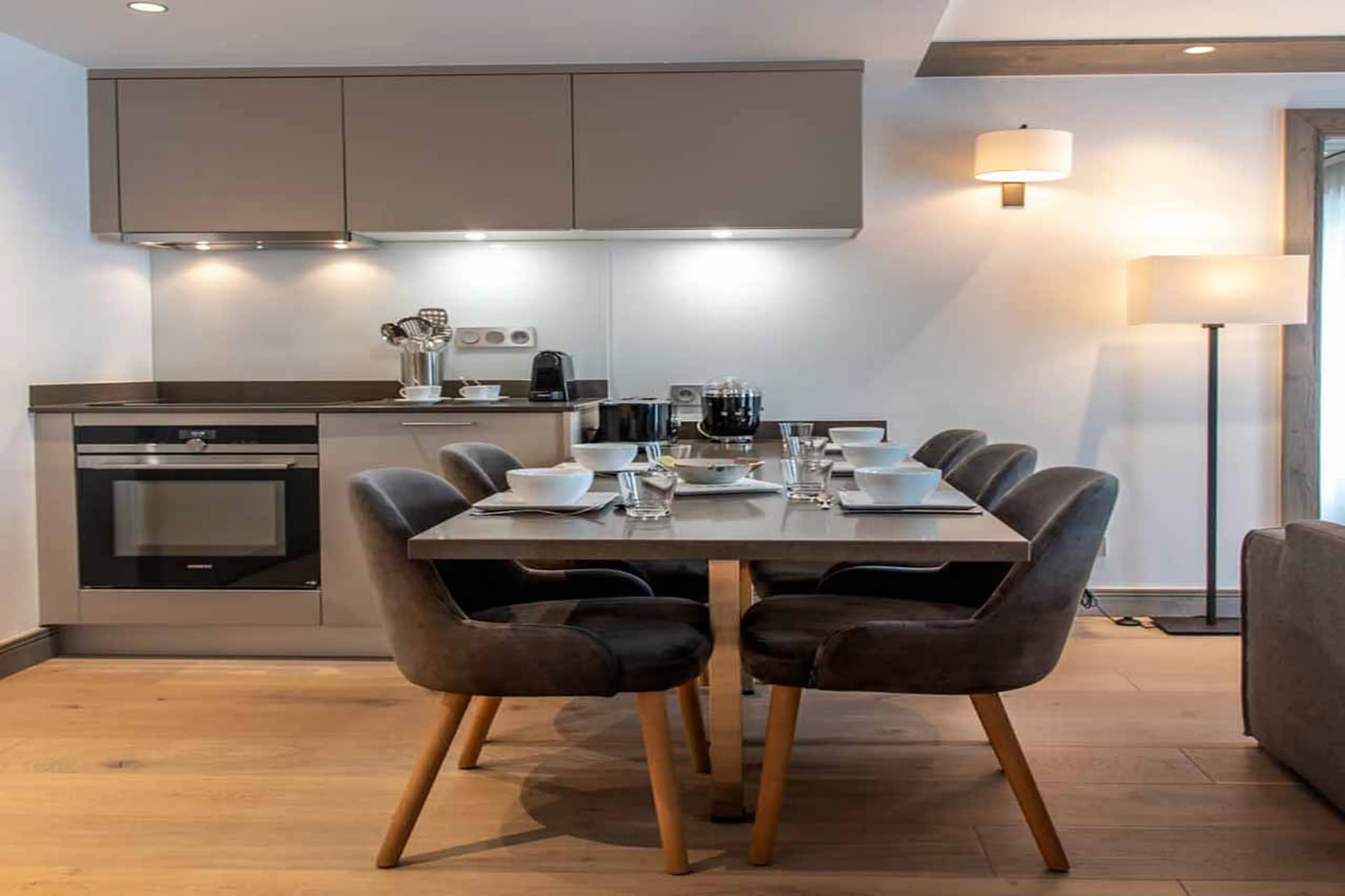 Dining table at Sundance Penthouse 610 in Courchevel 1650