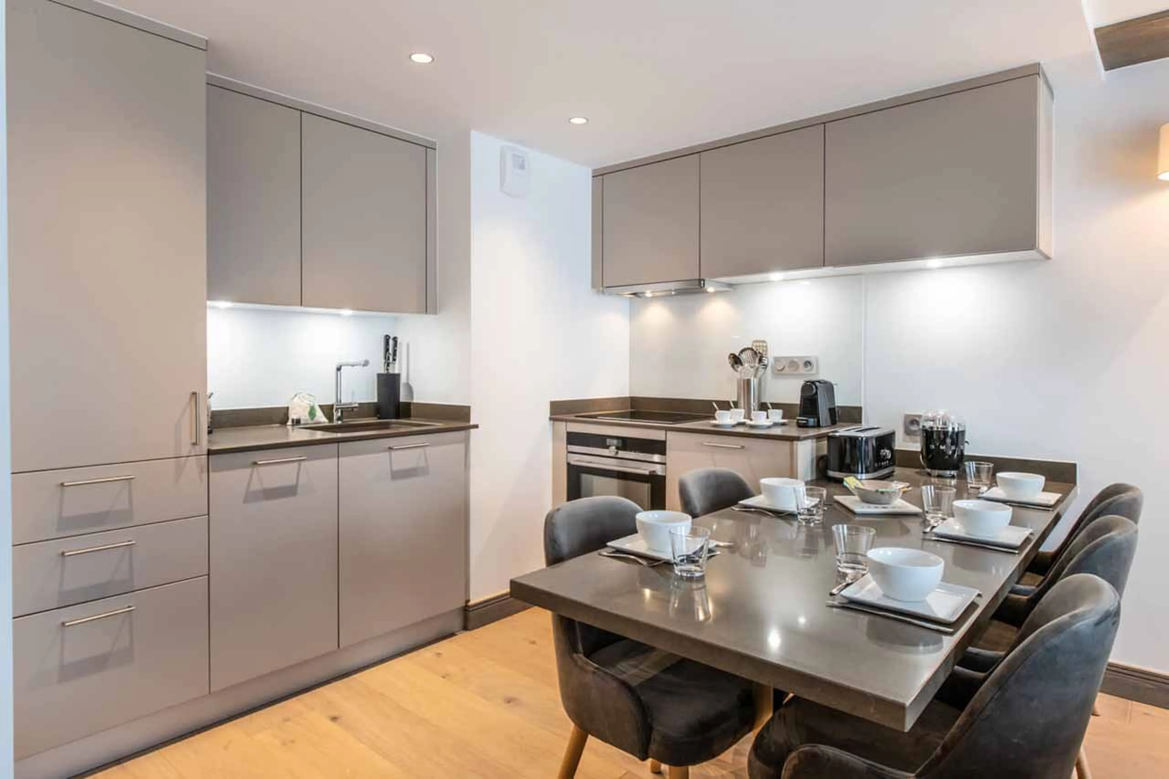 Kitchen at Sundance Penthouse 610 in Courchevel 1650