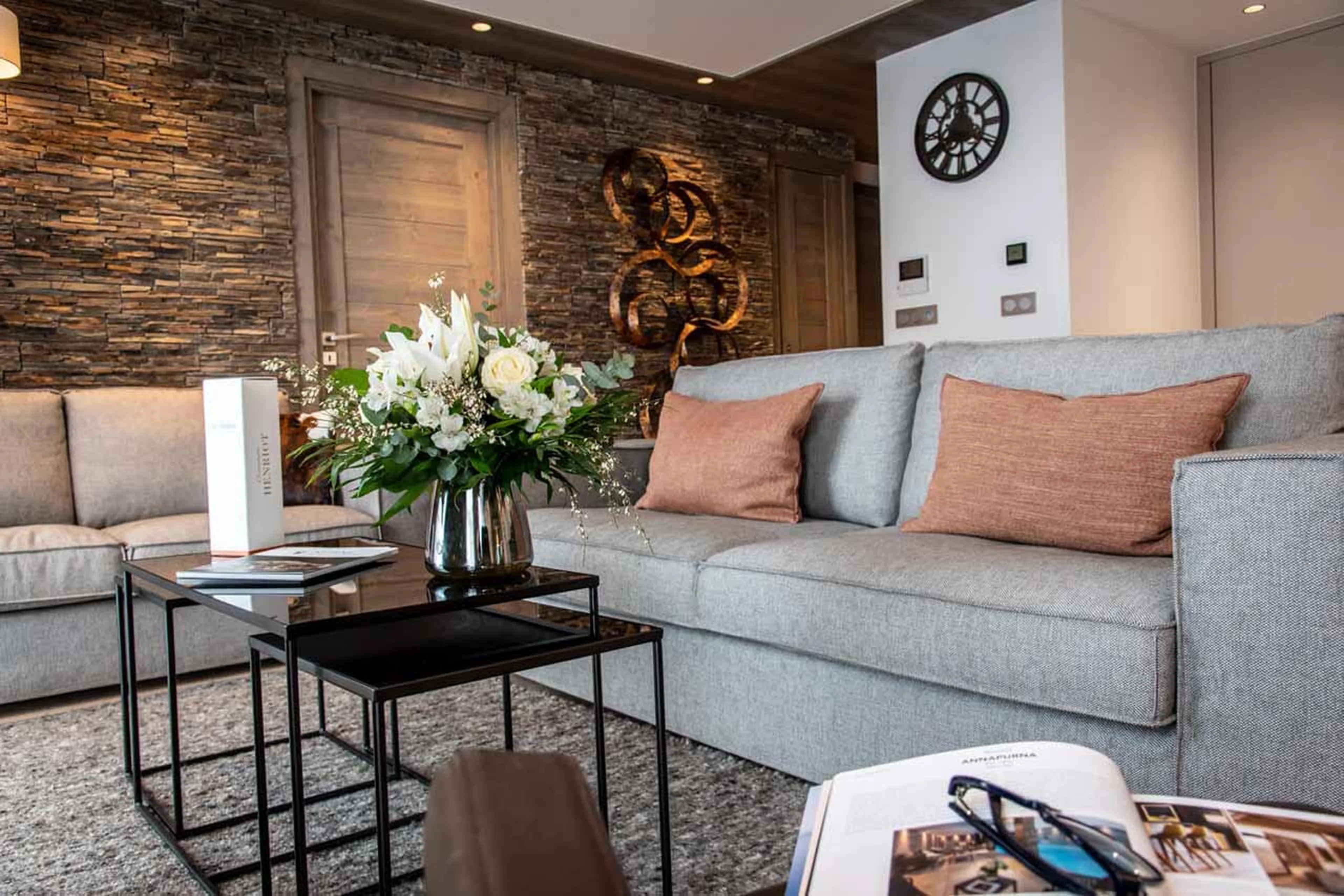 Sofas at Sundance Penthouse 610 in Courchevel 1650