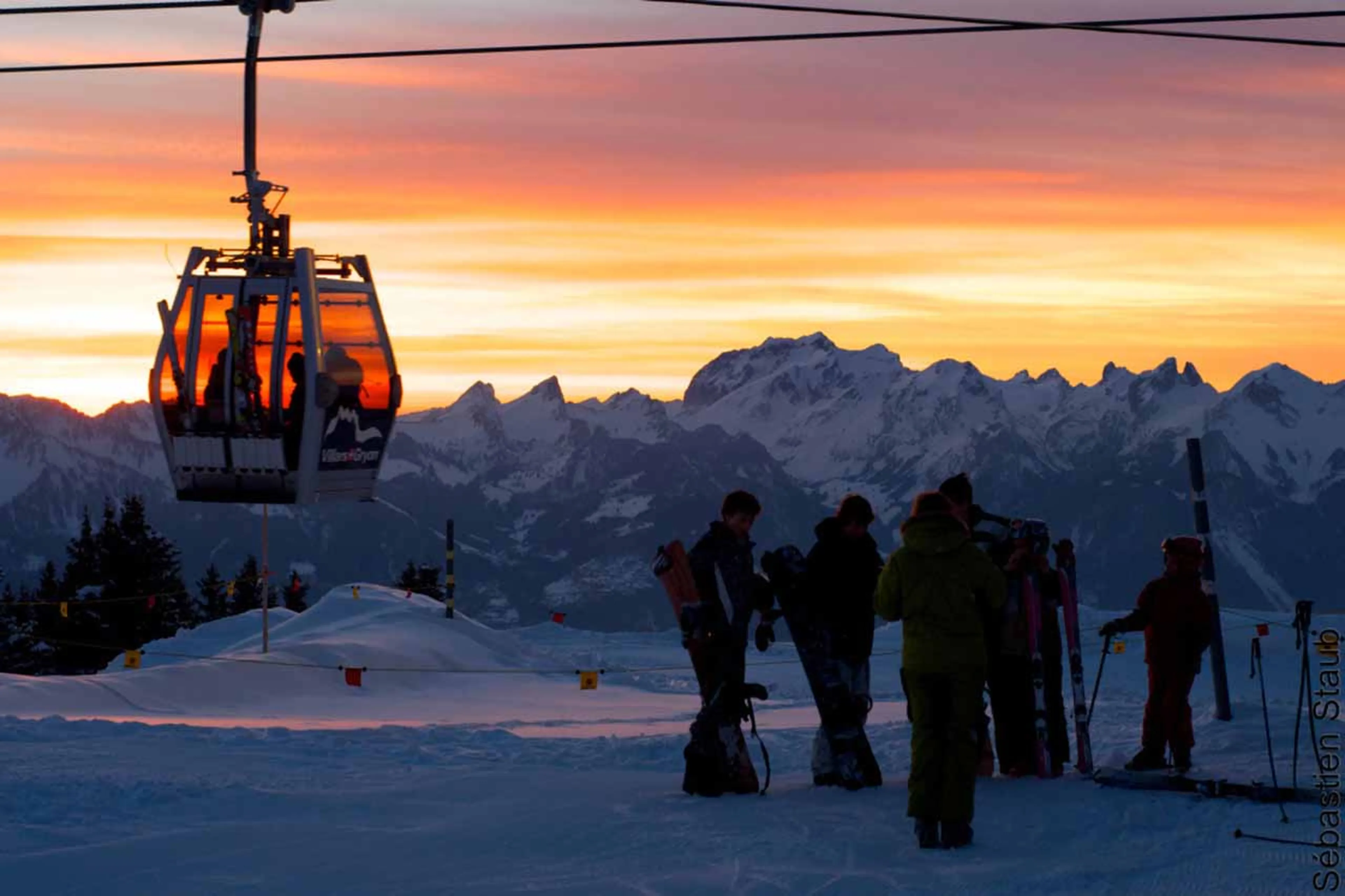 Villars at sunset