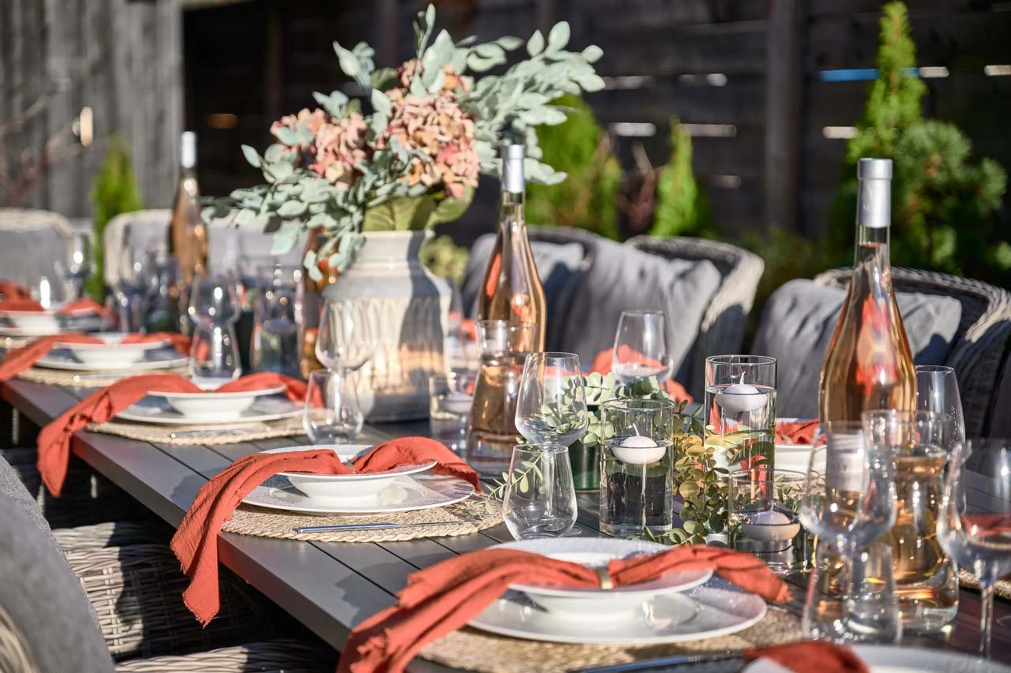 Outdoor dining at The Bungo in Morzine