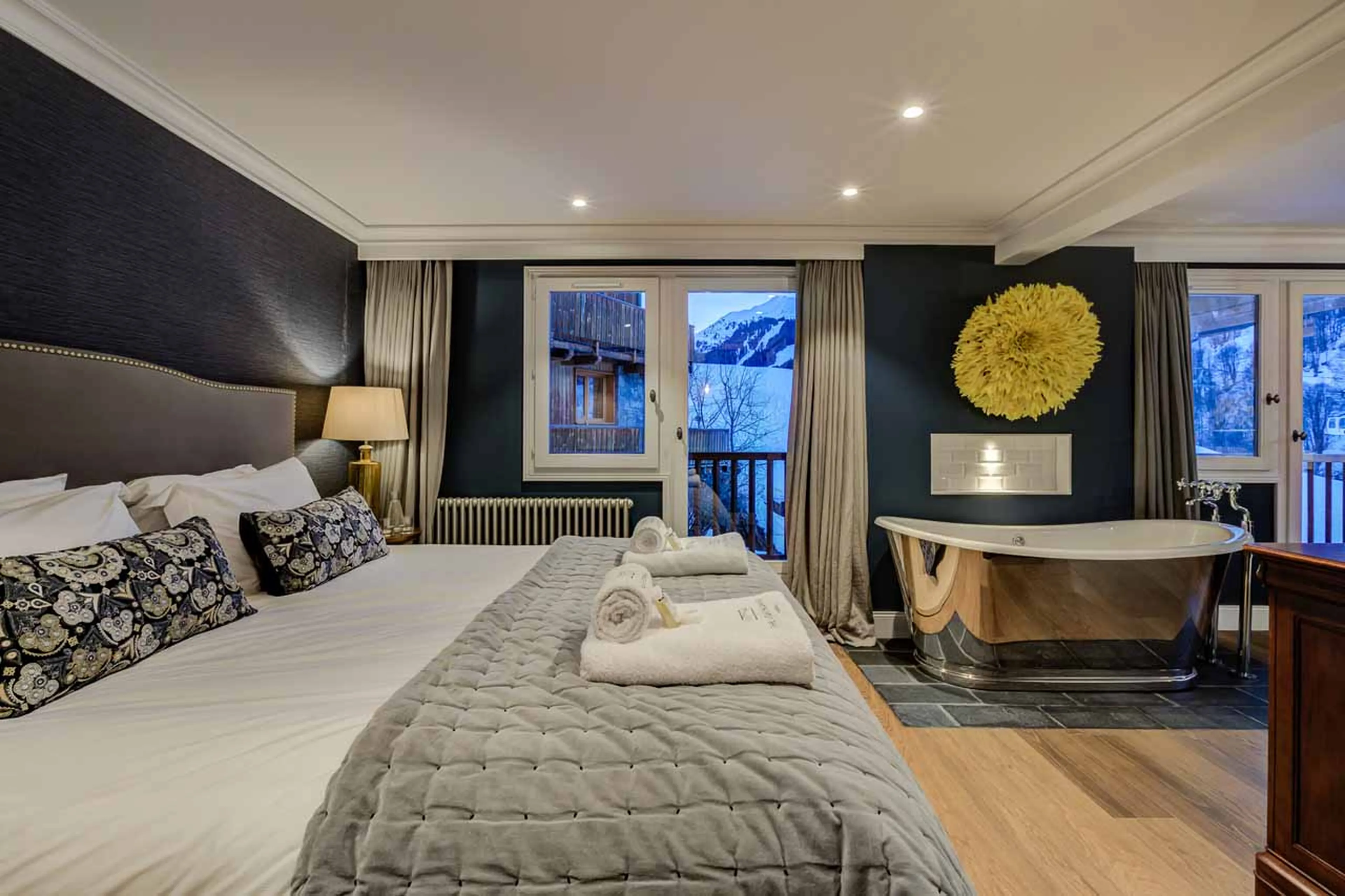 Bedroom two at The Lightbowne in Meribel