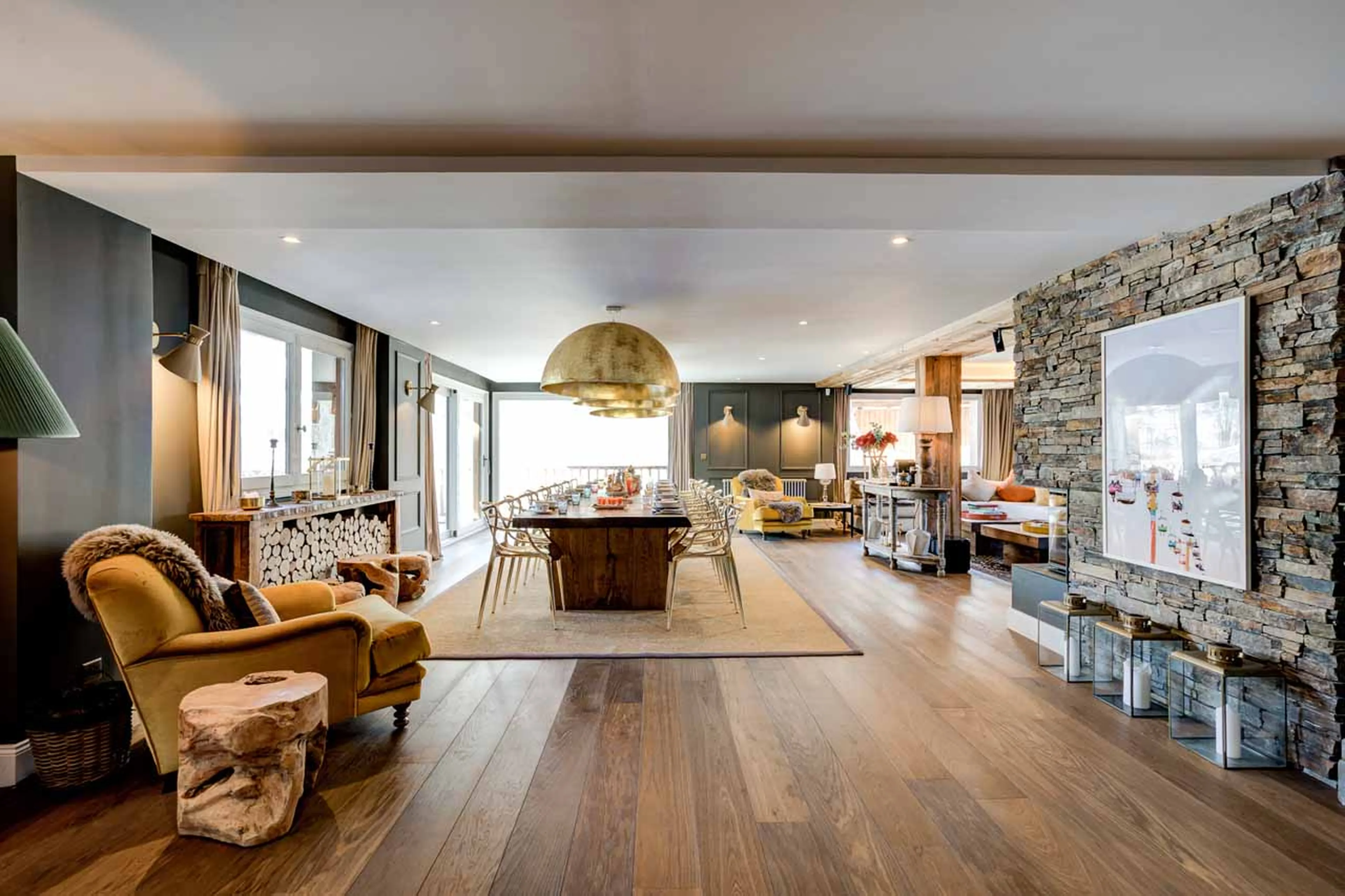 Living room at The Lightbowne in Meribel