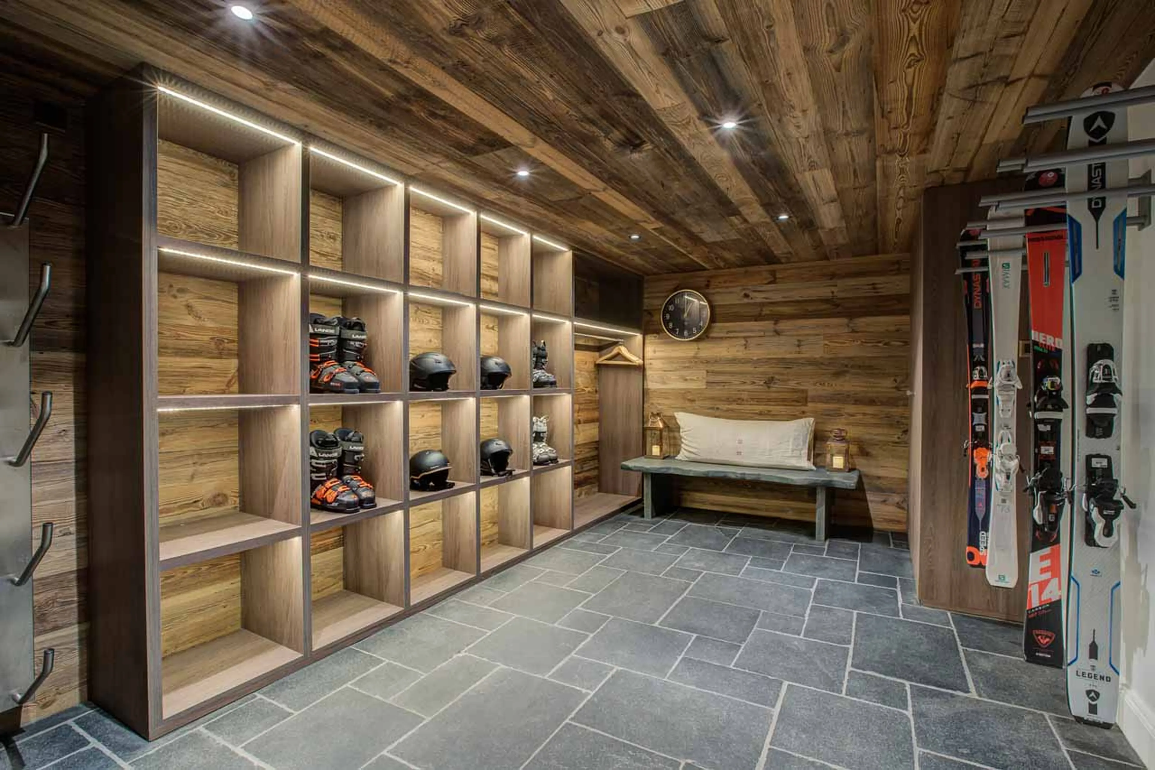 Ski room at The Lightbowne in Meribel