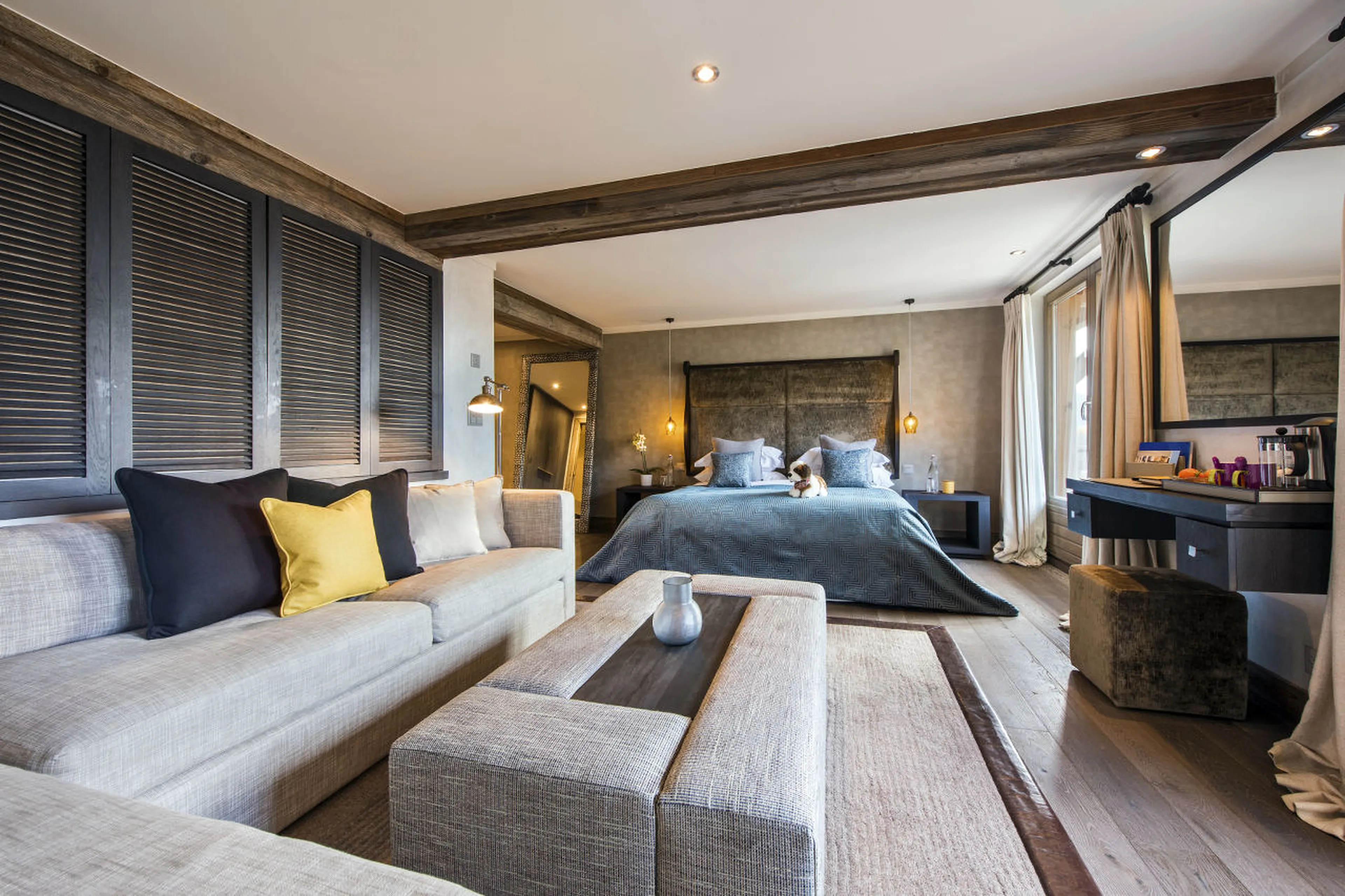 Double bedroom at he Lodge in Verbier