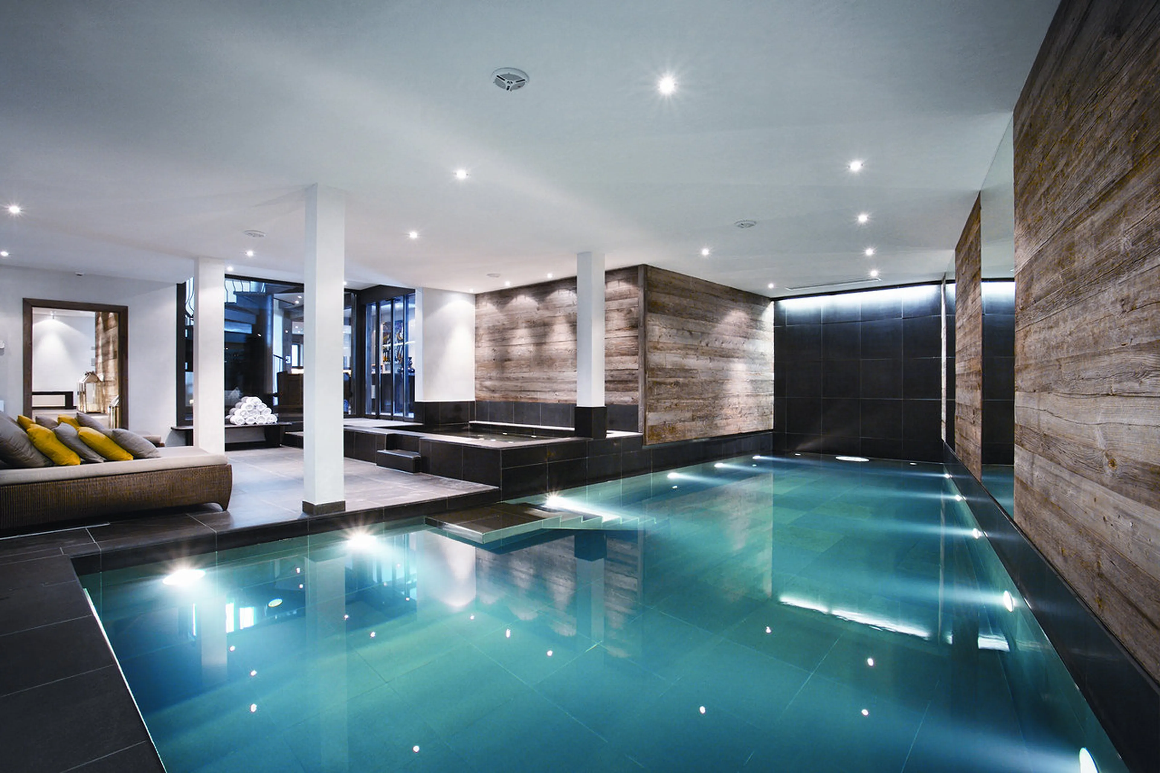 Indoor pool at he Lodge in Verbier