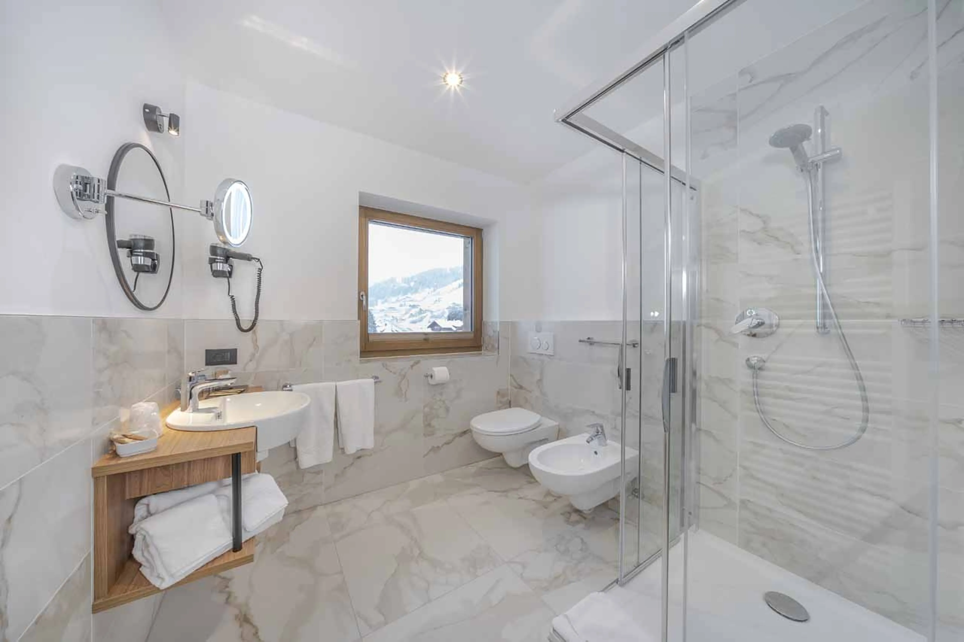 Shower room at The Loft in Val Gardena