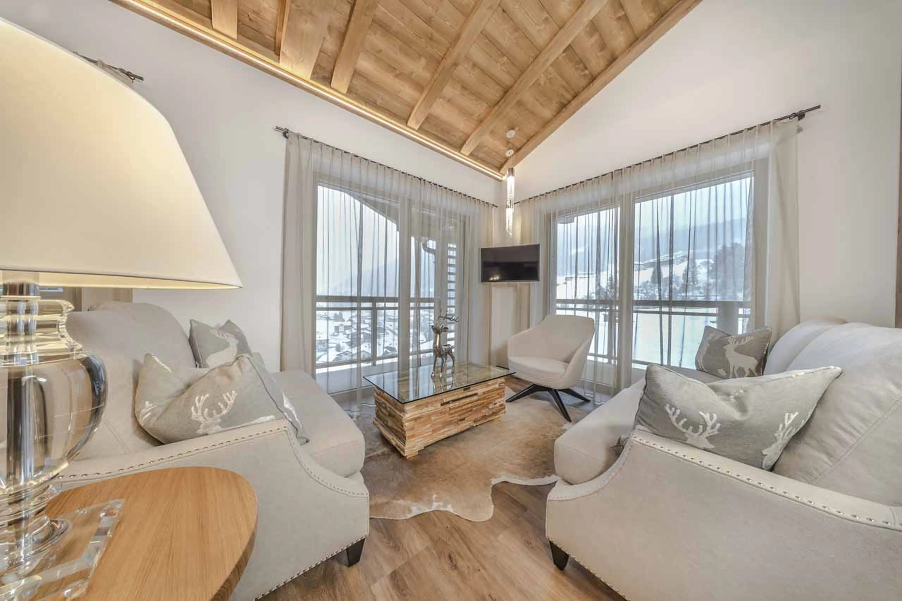 Living area at The Loft in Val Gardena