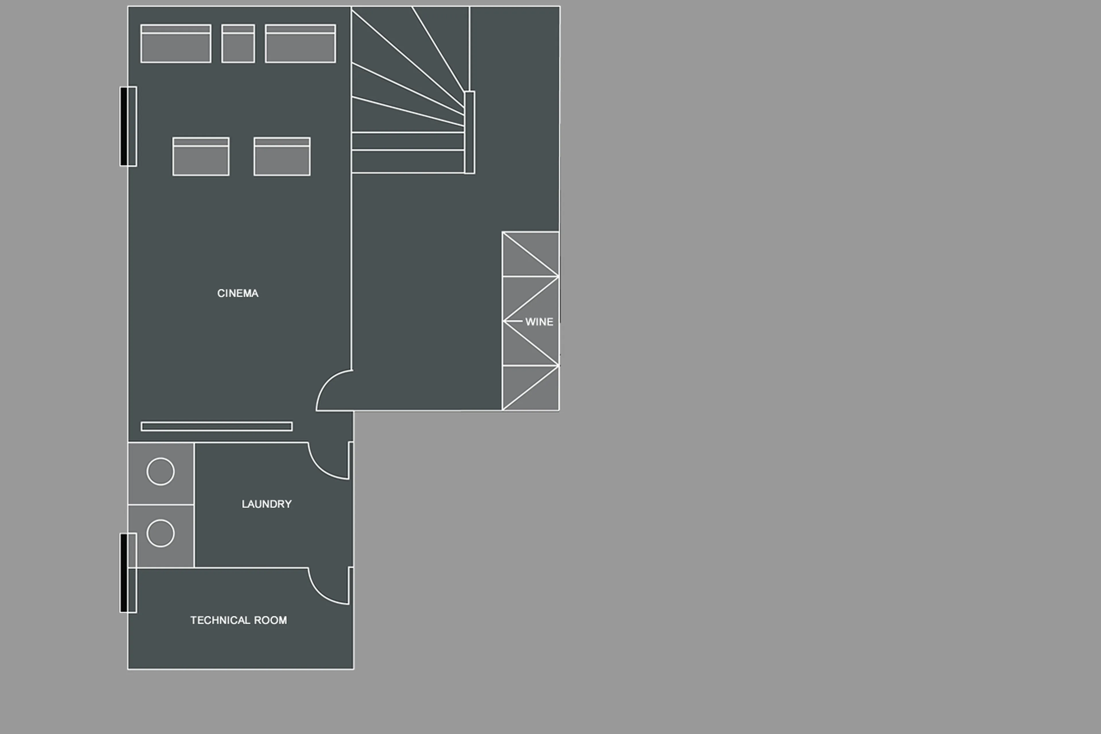 Level -1 floor plan of The Old Macaroni in Morzine