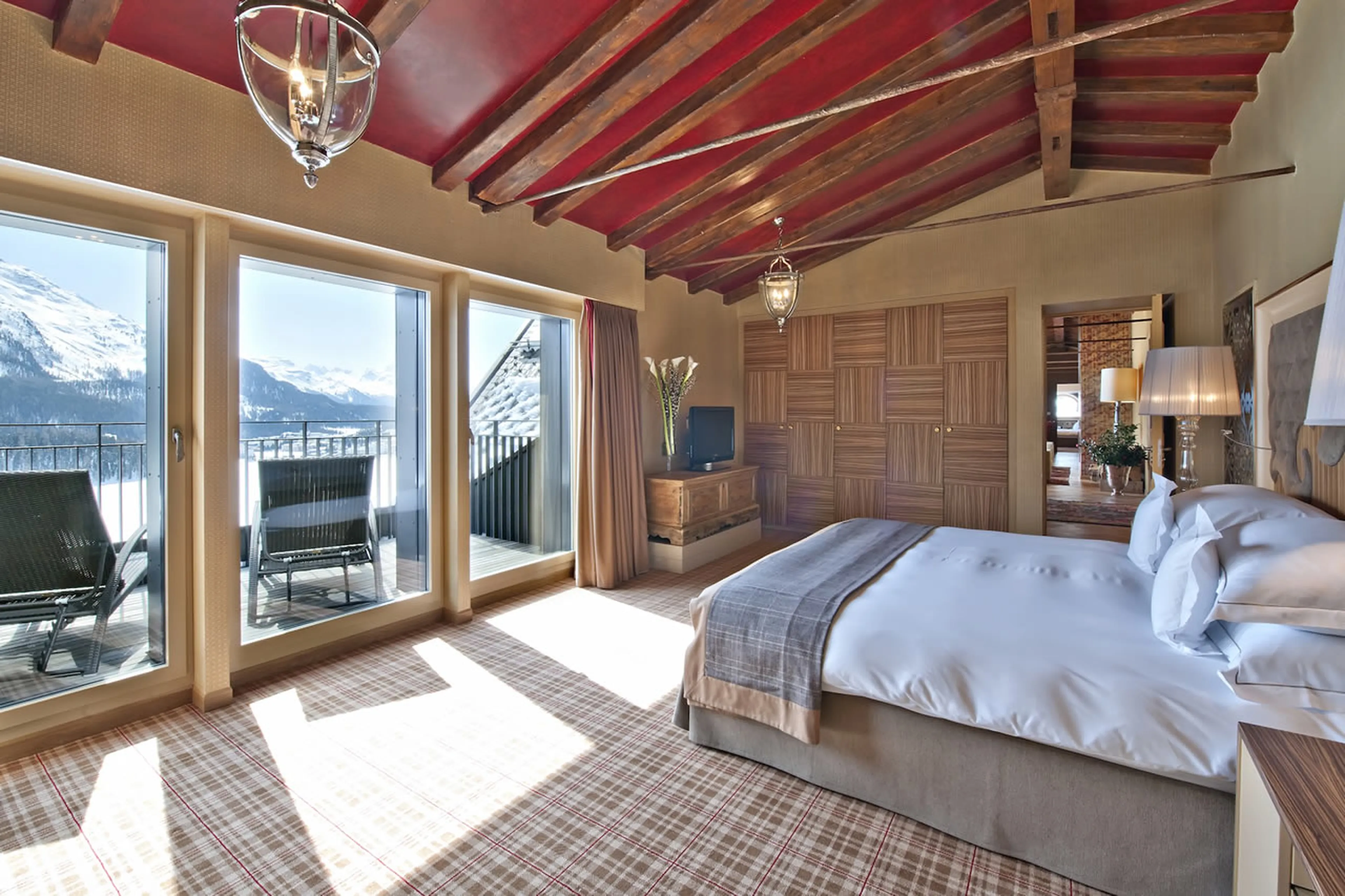 Double bedroom two in The Penthouse in St Moritz