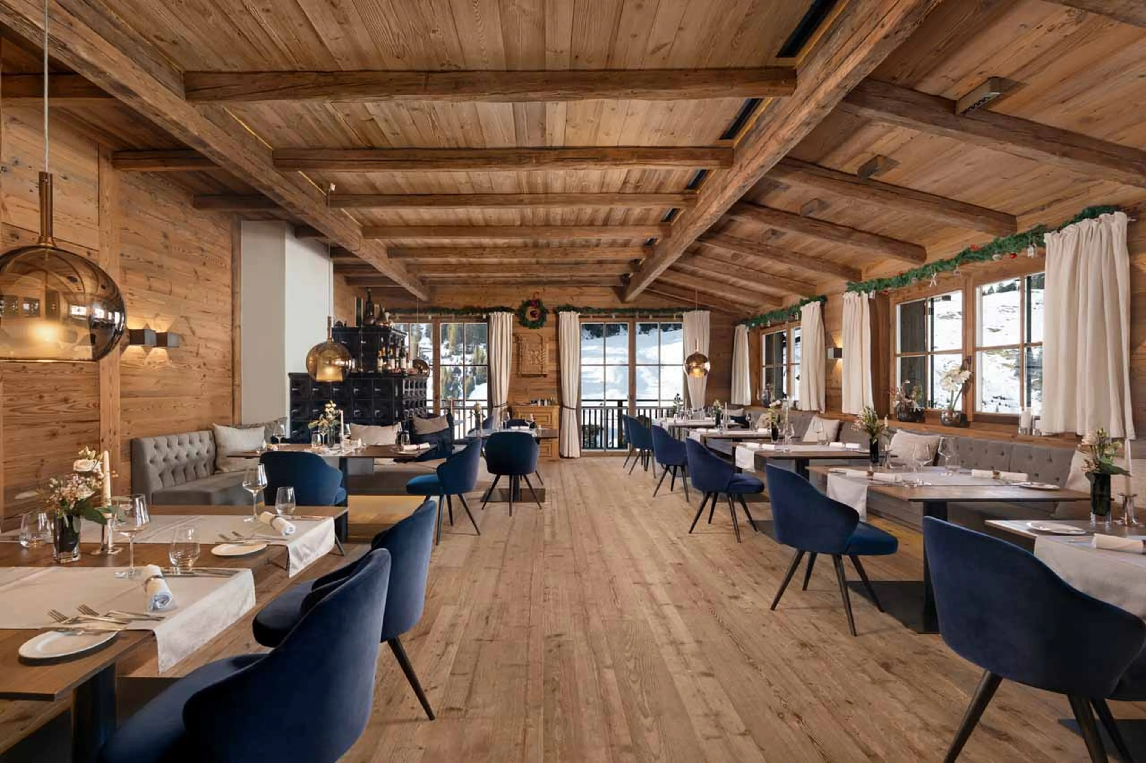 Hotel restaurant at Severins Residence in Lech