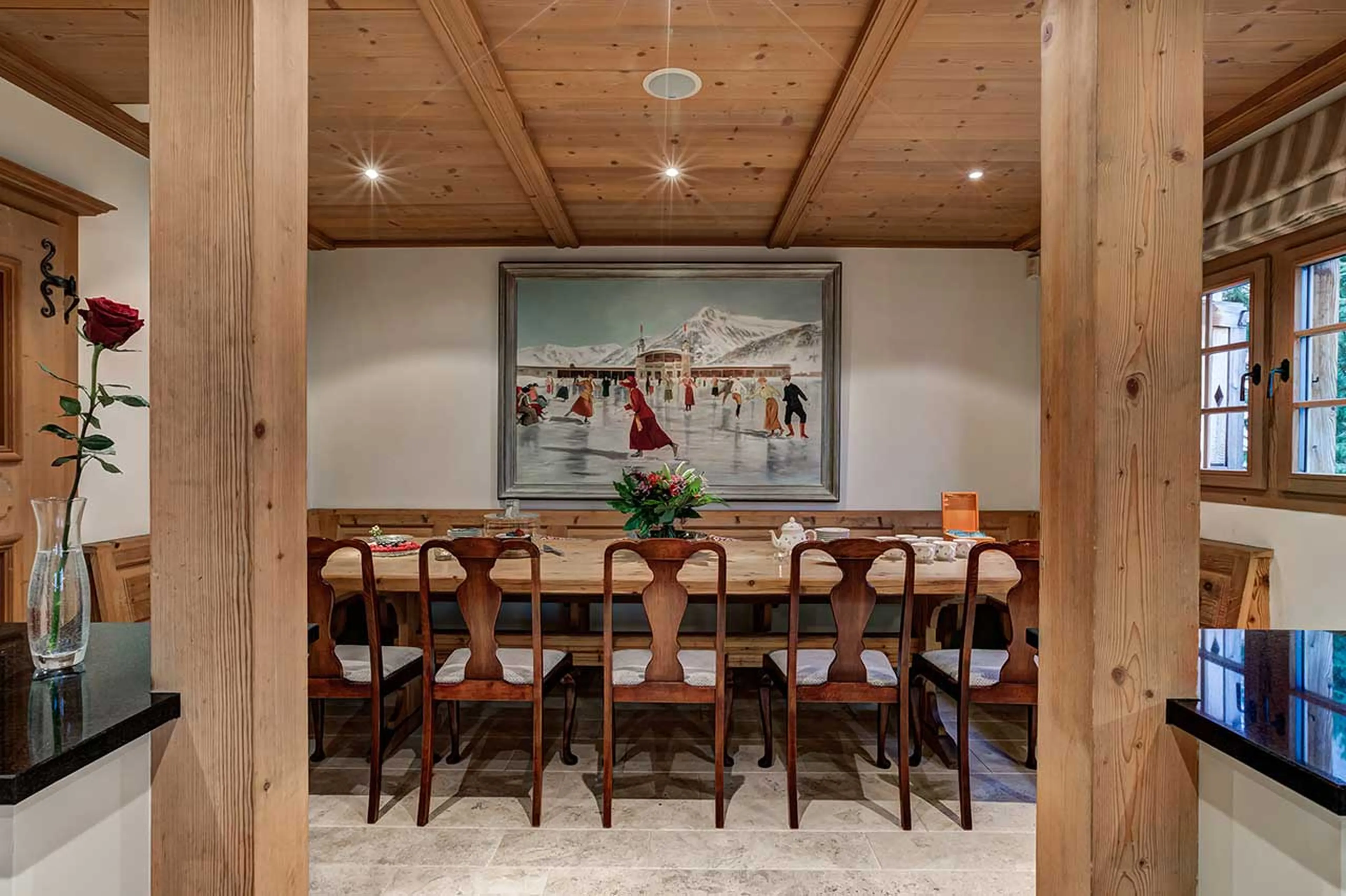 Breakfast table at  Tivoli Lodge in Davos